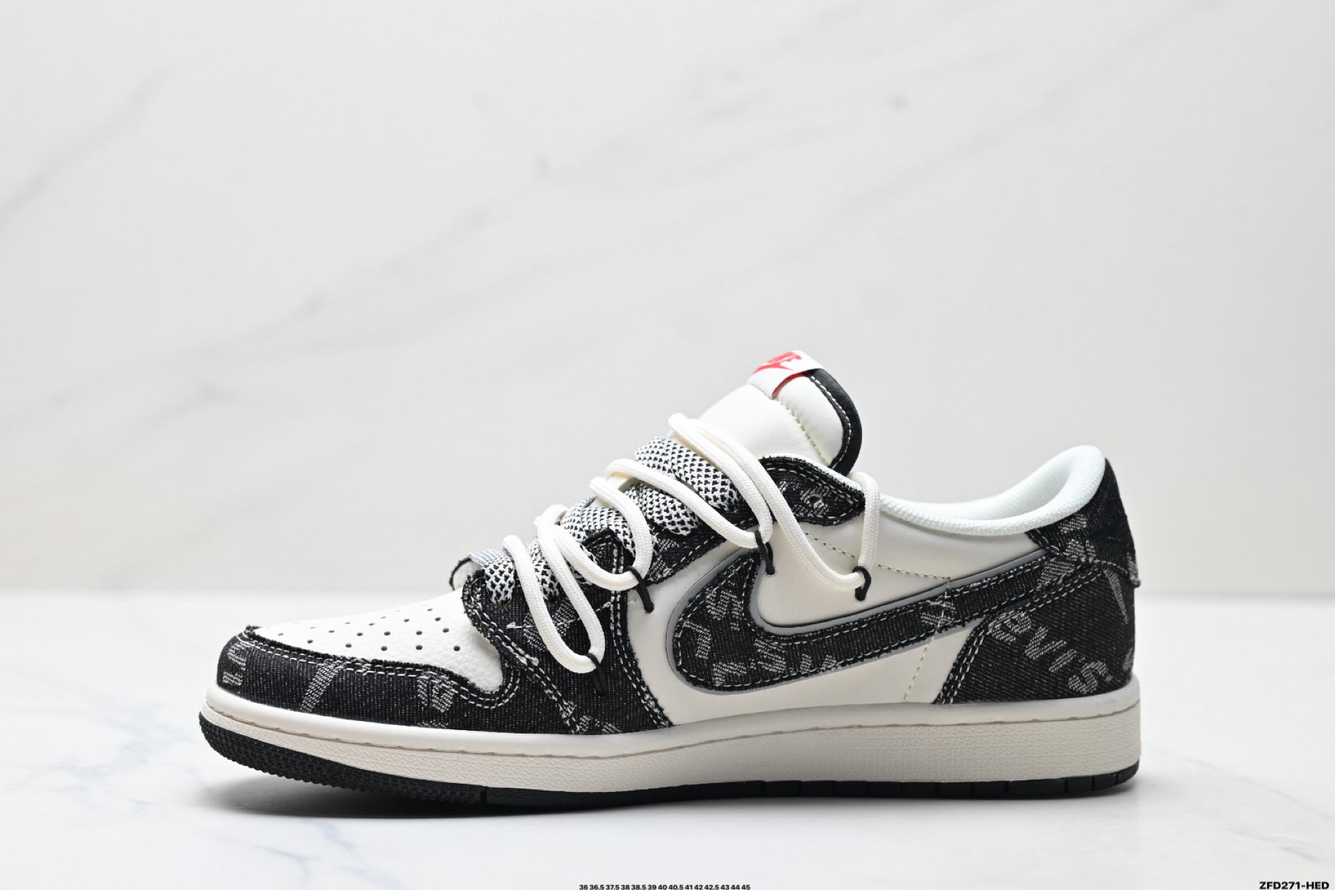 Nike Air Jordan 1 x Travis Scott AJ1倒勾 乔一倒钩 ‘DIY’定制 耐克 低帮文化篮球鞋 HT5088-600