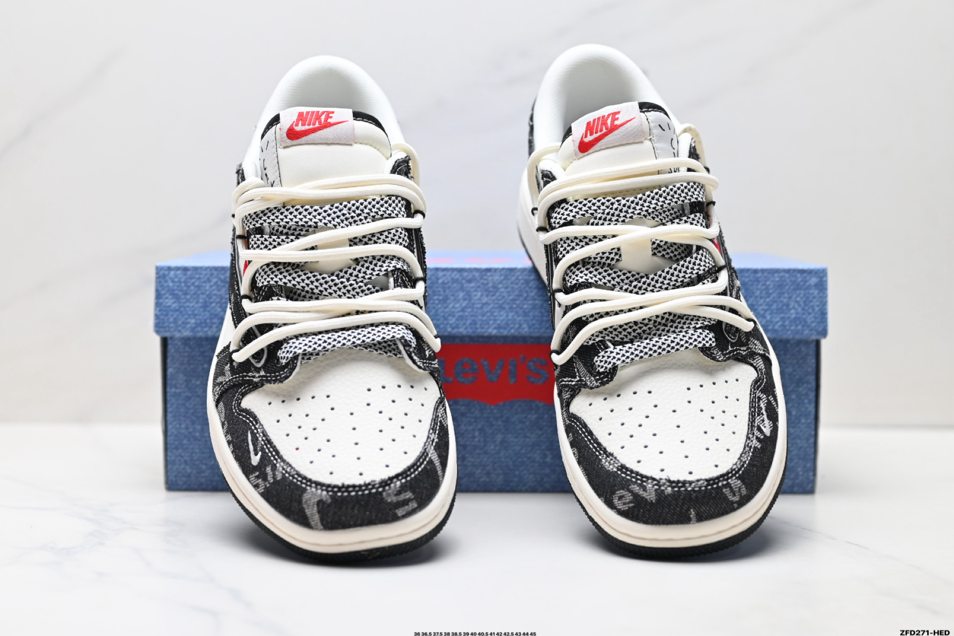 Nike Air Jordan 1 x Travis Scott AJ1倒勾 乔一倒钩 ‘DIY’定制 耐克 低帮文化篮球鞋 HT5088-600