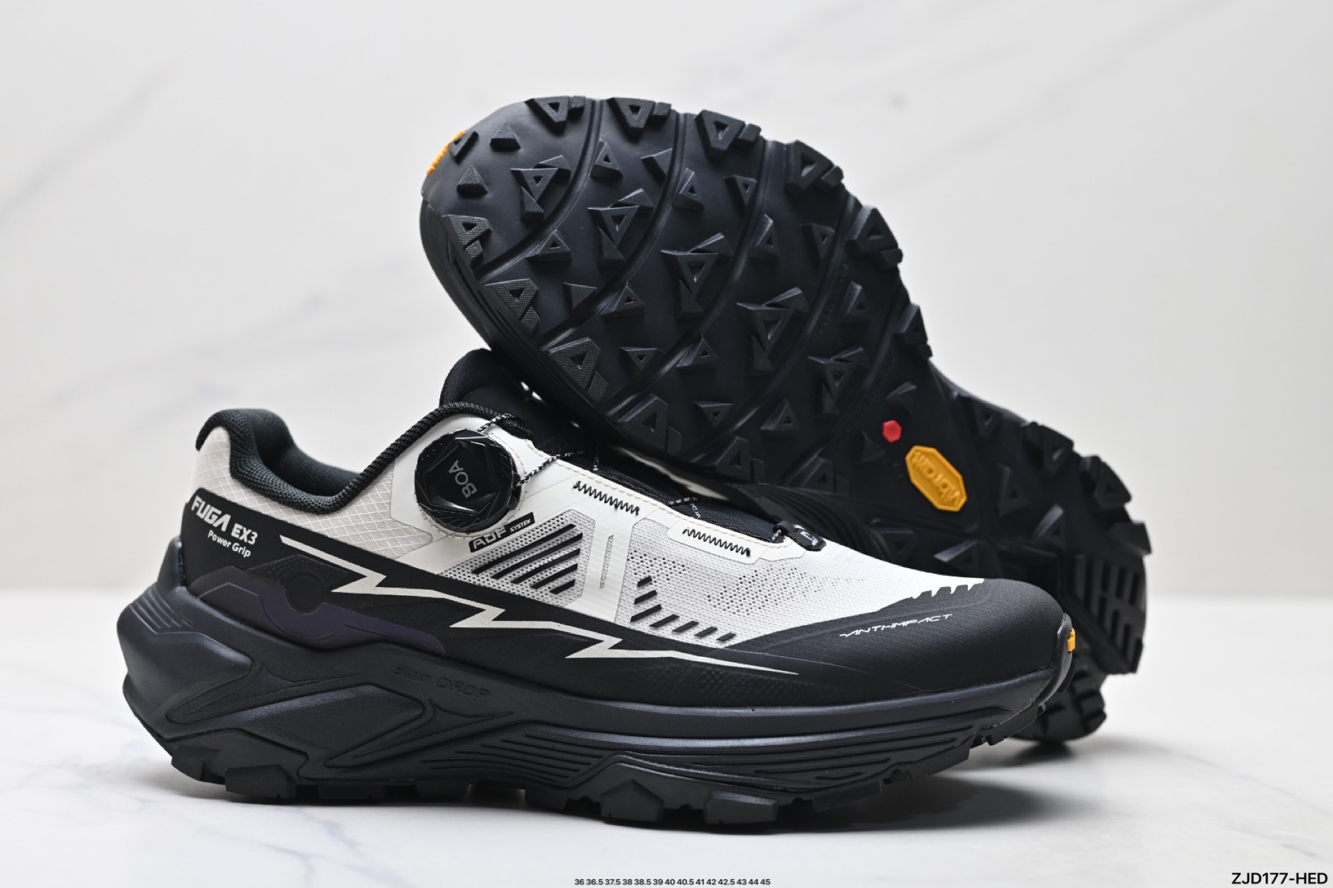 凯乐石 KAILFUGA EX3 BOA 厚底缓冲徒步跑山网布TPU减震防滑透气包裹性抗冲击轻便回弹 低帮 超强抓地力徒步跑步鞋 B KS251