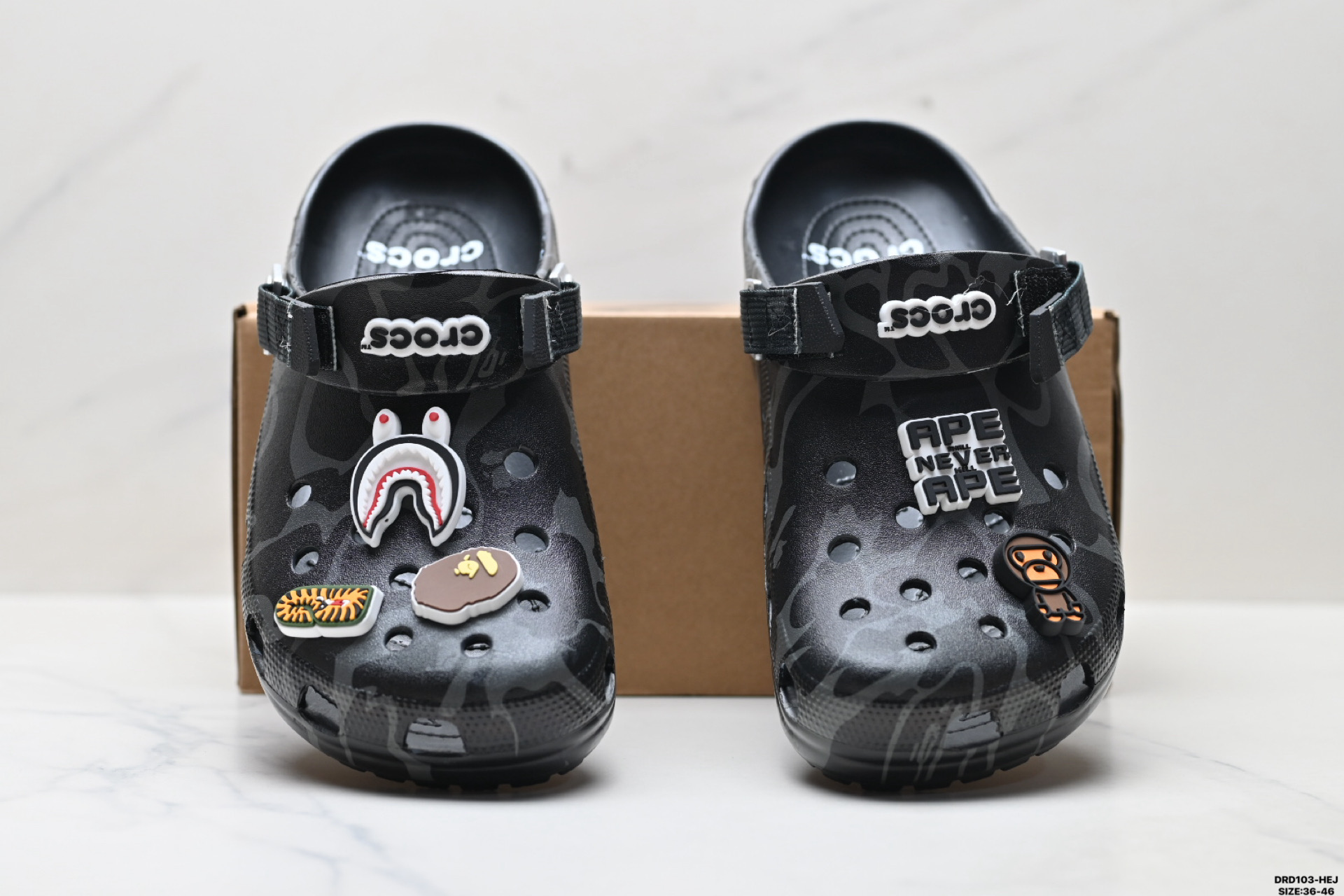 Bape x Crocs Classic Clog卡骆驰休闲沙滩洞洞拖鞋凉鞋