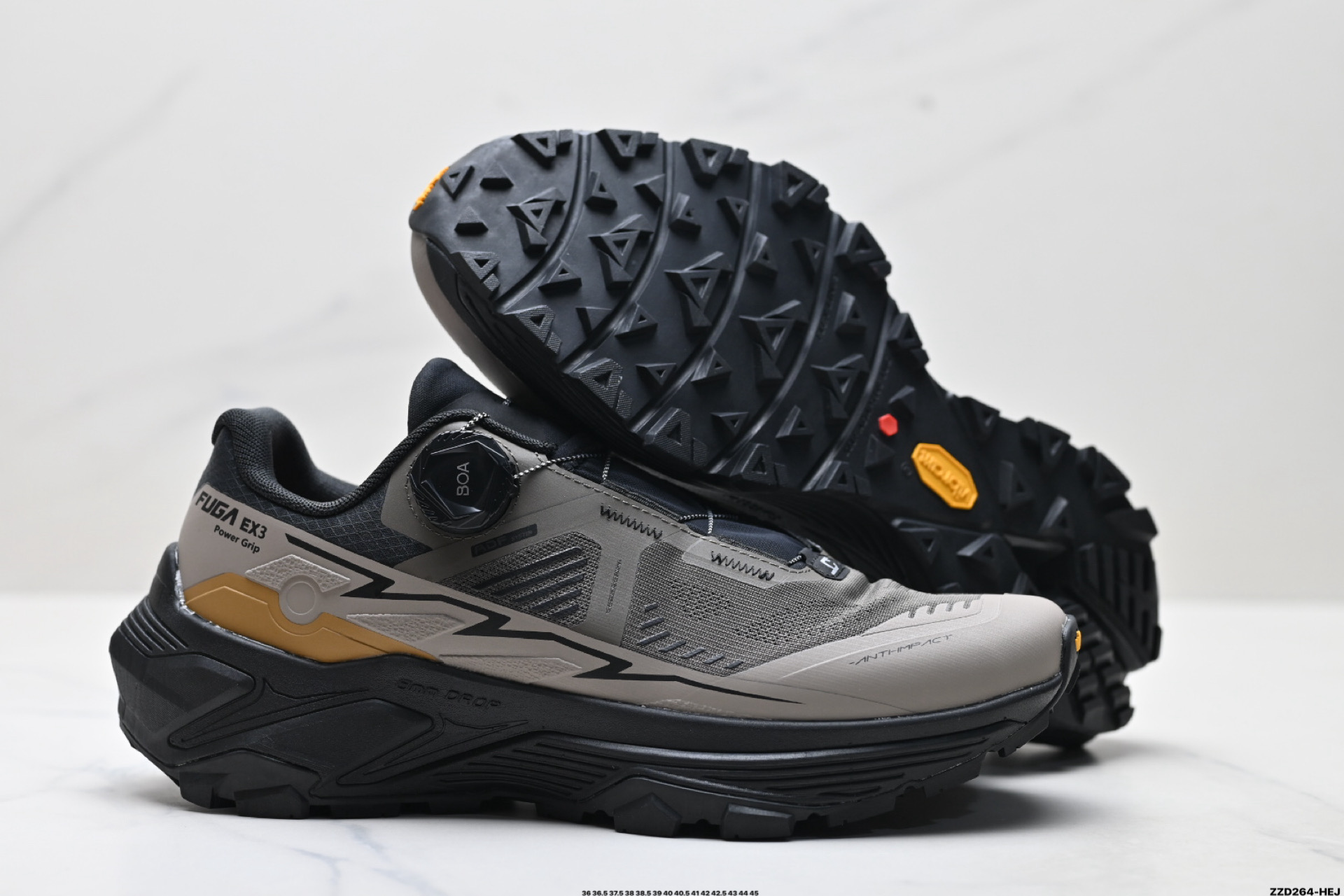 凯乐石 KAILFUGA EX3 BOA 厚底缓冲徒步跑山网布TPU减震防滑透气包裹性抗冲击轻便回弹 低帮 超强抓地力徒步跑步鞋  KS251