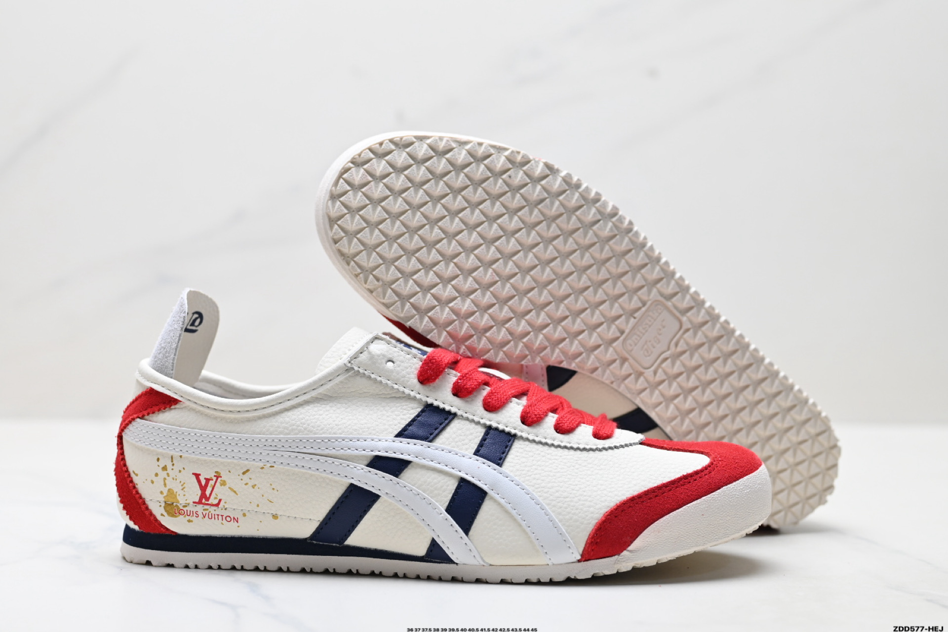 Onitsuka Tiger鬼塚虎 MEXICO 66 ‘DIY’定制球鞋系列 防滑耐磨透气轻便 低帮休闲鞋 DL408-138
