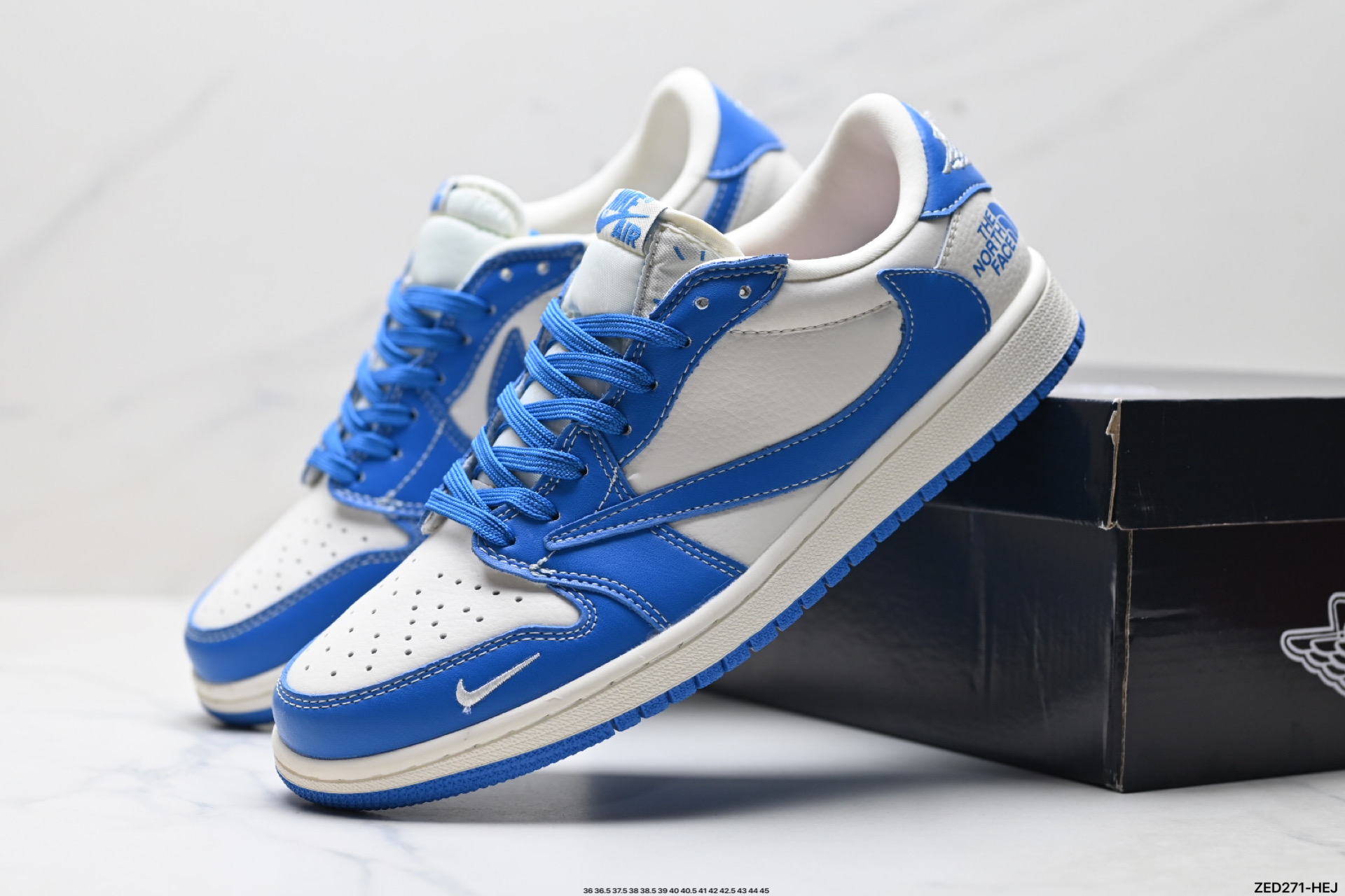 Nike Air Jordan 1 x Travis Scott AJ1倒勾 乔一倒钩 ‘DIY’定制 耐克 低帮文化篮球鞋  LD2025-033