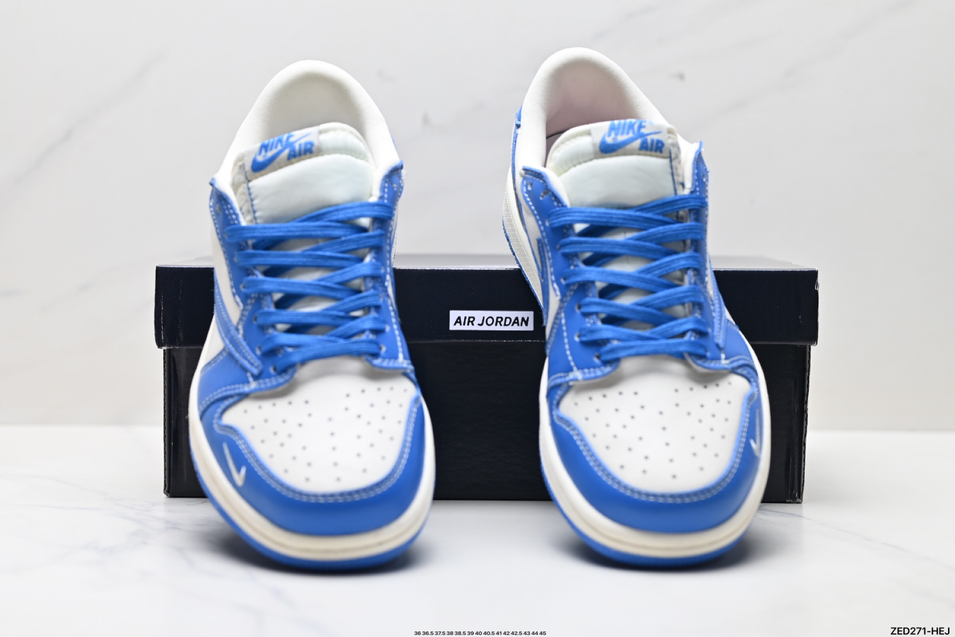 Nike Air Jordan 1 x Travis Scott AJ1倒勾 乔一倒钩 ‘DIY’定制 耐克 低帮文化篮球鞋  LD2025-033