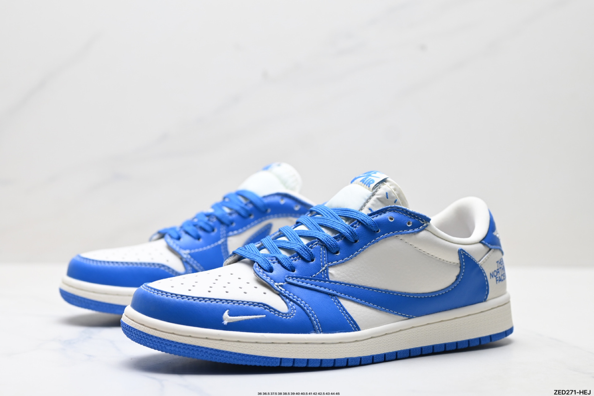 Nike Air Jordan 1 x Travis Scott AJ1倒勾 乔一倒钩 ‘DIY’定制 耐克 低帮文化篮球鞋  LD2025-033