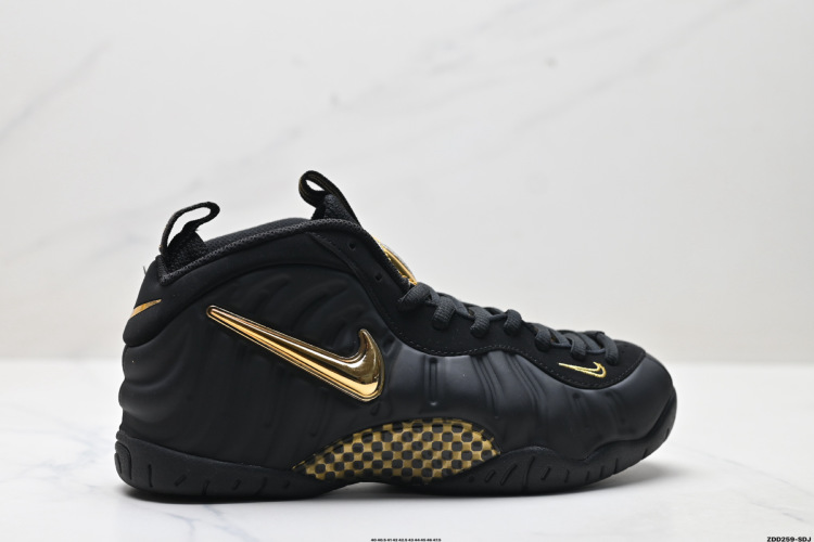 Nike Air Foamposite One Black/Metallic Gold Basketball Shoes 624041-009 1 Nike Air Foamposite One Black/Metallic Gold Basketball Shoes 624041-009
