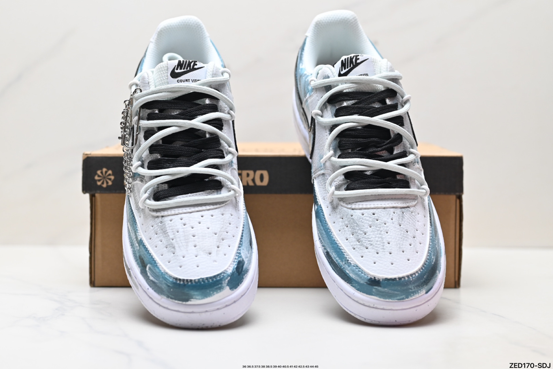 NIKE COURT VISION LO ‘DIY’定制 低帮百搭 透气休闲运动板鞋 DH2987-101