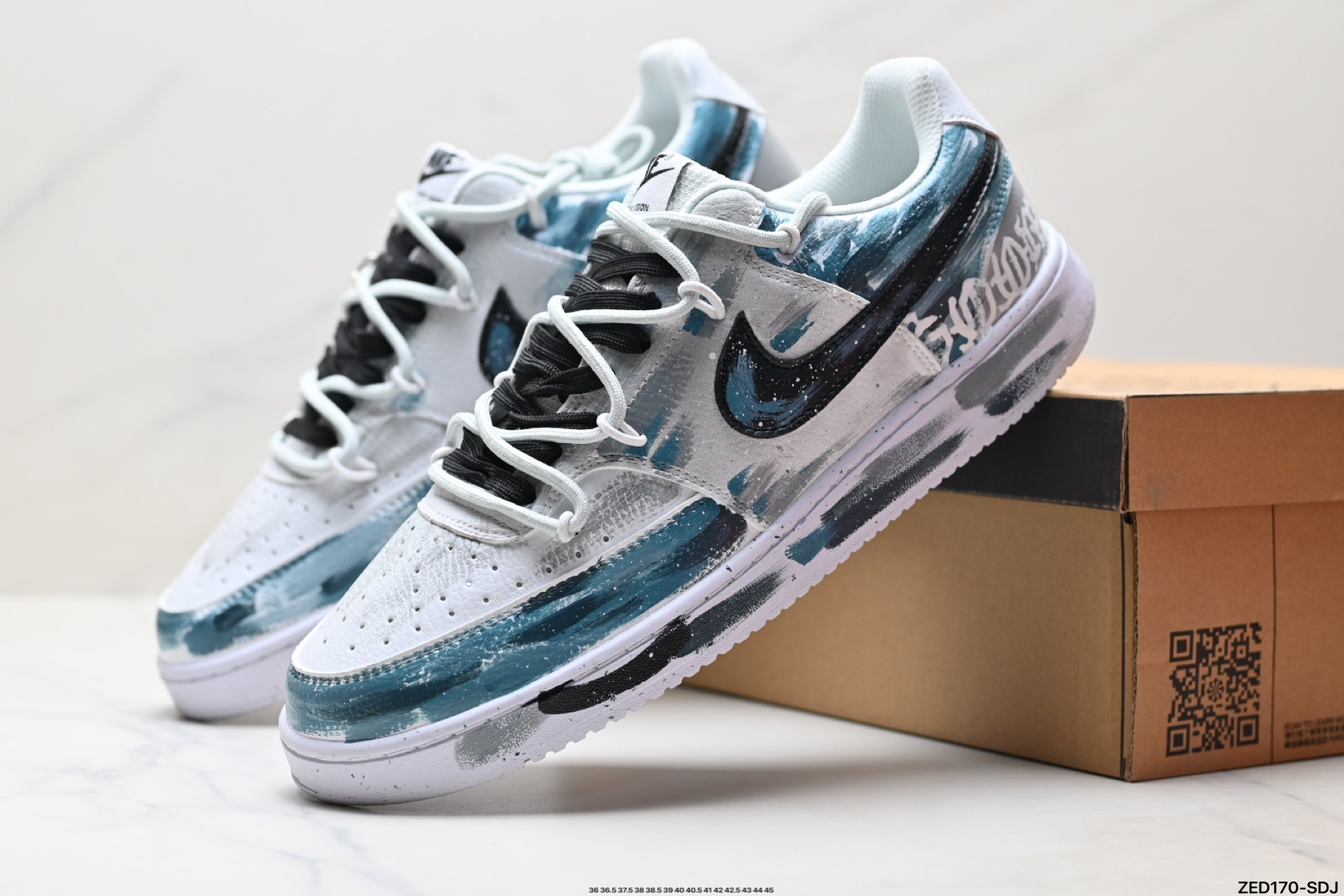 NIKE COURT VISION LO ‘DIY’定制 低帮百搭 透气休闲运动板鞋 DH2987-101