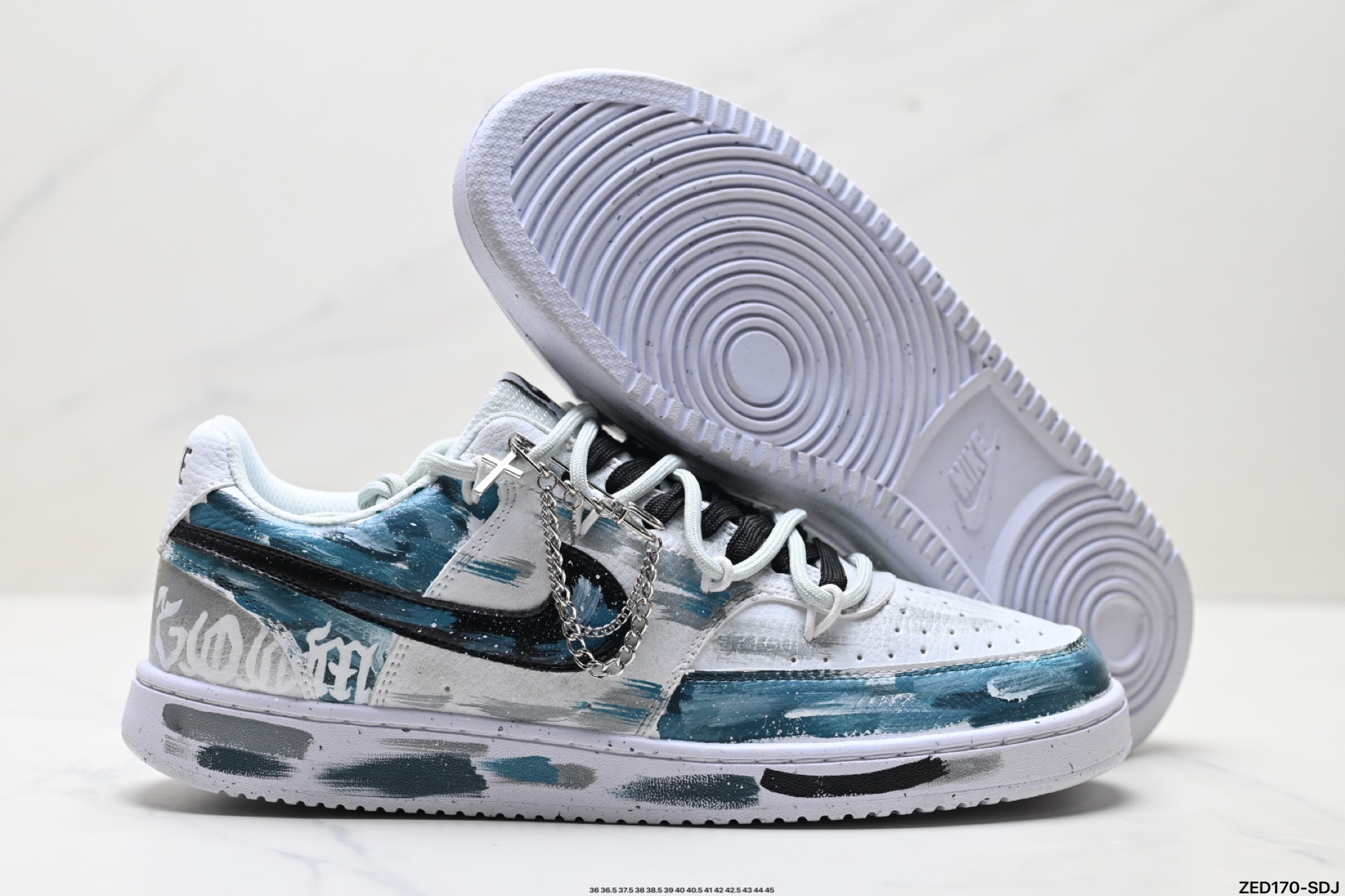 NIKE COURT VISION LO ‘DIY’定制 低帮百搭 透气休闲运动板鞋 DH2987-101