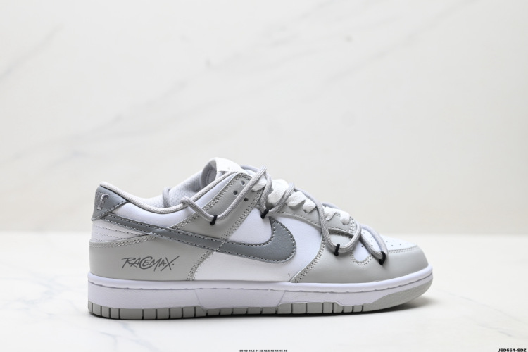 Nike Dunk Low Retro Low-Top Sneakers - White/Grey, Comfortable Zoom Air Cushion 1 Nike Dunk Low Retro Low-Top Sneakers – White/Grey, Comfortable Zoom Air Cushion