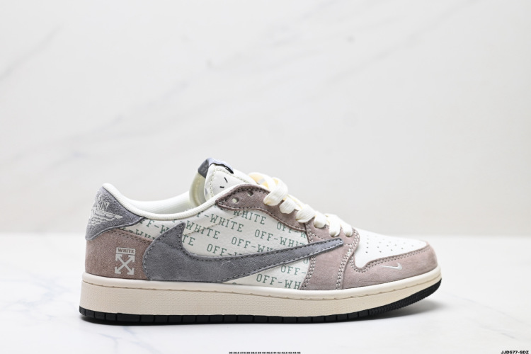 Nike Air Jordan 1 x Travis Scott 'DIY' Custom Low Top Basketball Shoes 1 Nike Air Jordan 1 x Travis Scott ‘DIY’ Custom Low Top Basketball Shoes