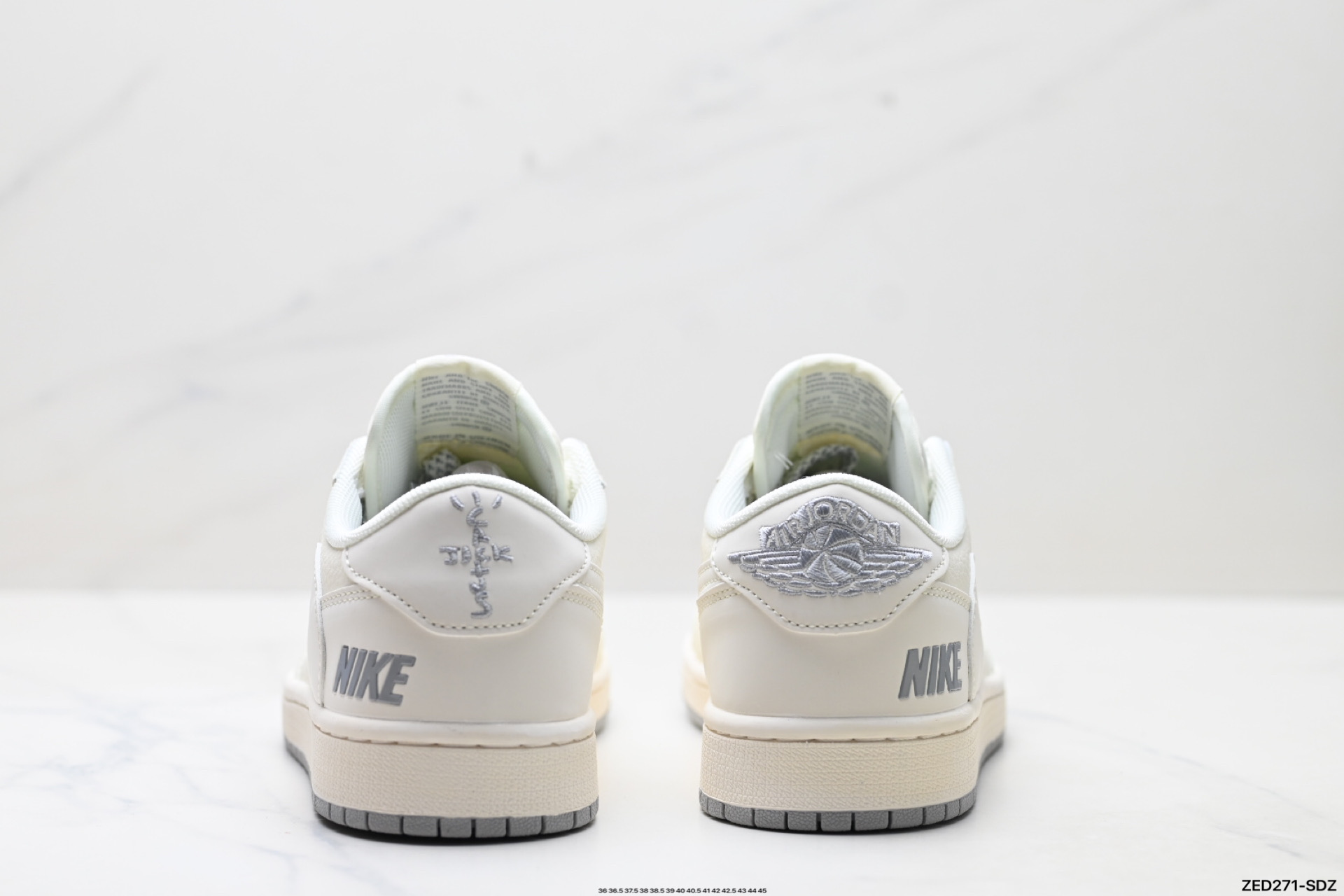 Nike Air Jordan 1 x Travis Scott AJ1倒勾 乔一倒钩 ‘DIY’定制 耐克 低帮文化篮球鞋  JP1668-255