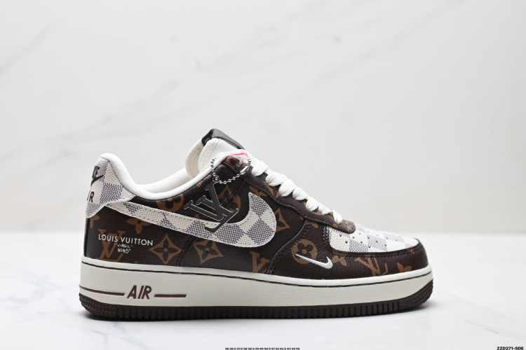 Nike Air Force 1 '07 Louis Vuitton Custom Brown Monogram Sneakers 1 Nike Air Force 1 ’07 Louis Vuitton Custom Brown Monogram Sneakers