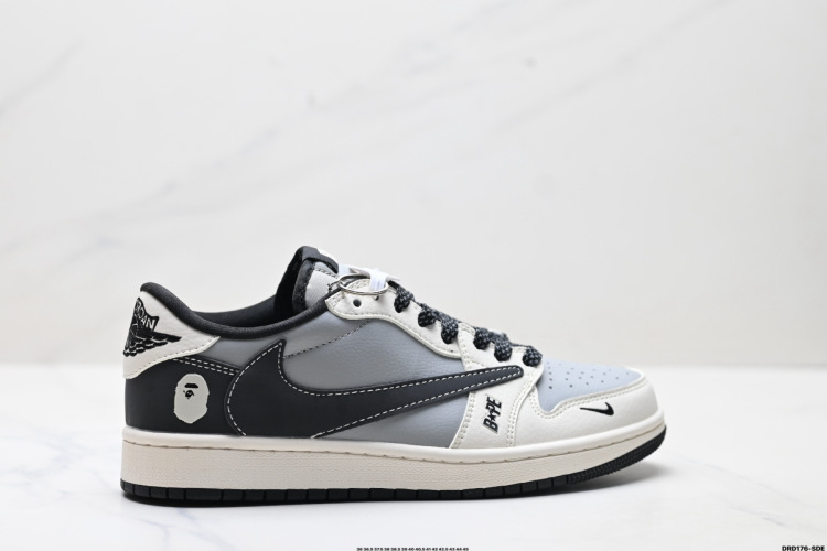 Nike Air Jordan 1 x Travis Scott: Low-Top Basketball Shoes - 'DIY' Custom Edition 1 Nike Air Jordan 1 x Travis Scott: Low-Top Basketball Shoes – ‘DIY’ Custom Edition