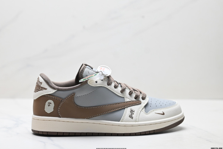 Nike Air Jordan 1 x Travis Scott 'DIY' Custom Low-Top Basketball Shoes 1 Nike Air Jordan 1 x Travis Scott ‘DIY’ Custom Low-Top Basketball Shoes