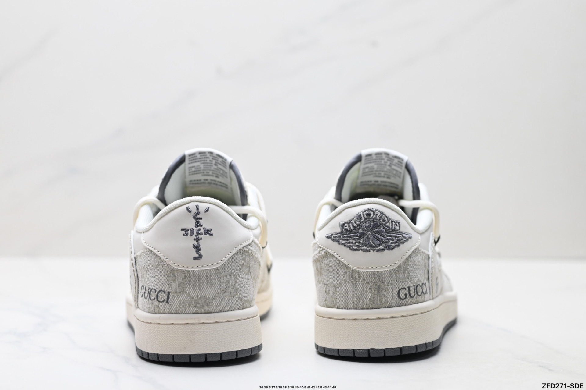 Nike Air Jordan 1 x Travis Scott AJ1倒勾 乔一倒钩 ‘DIY’定制 耐克 低帮文化篮球鞋 HT5088-601