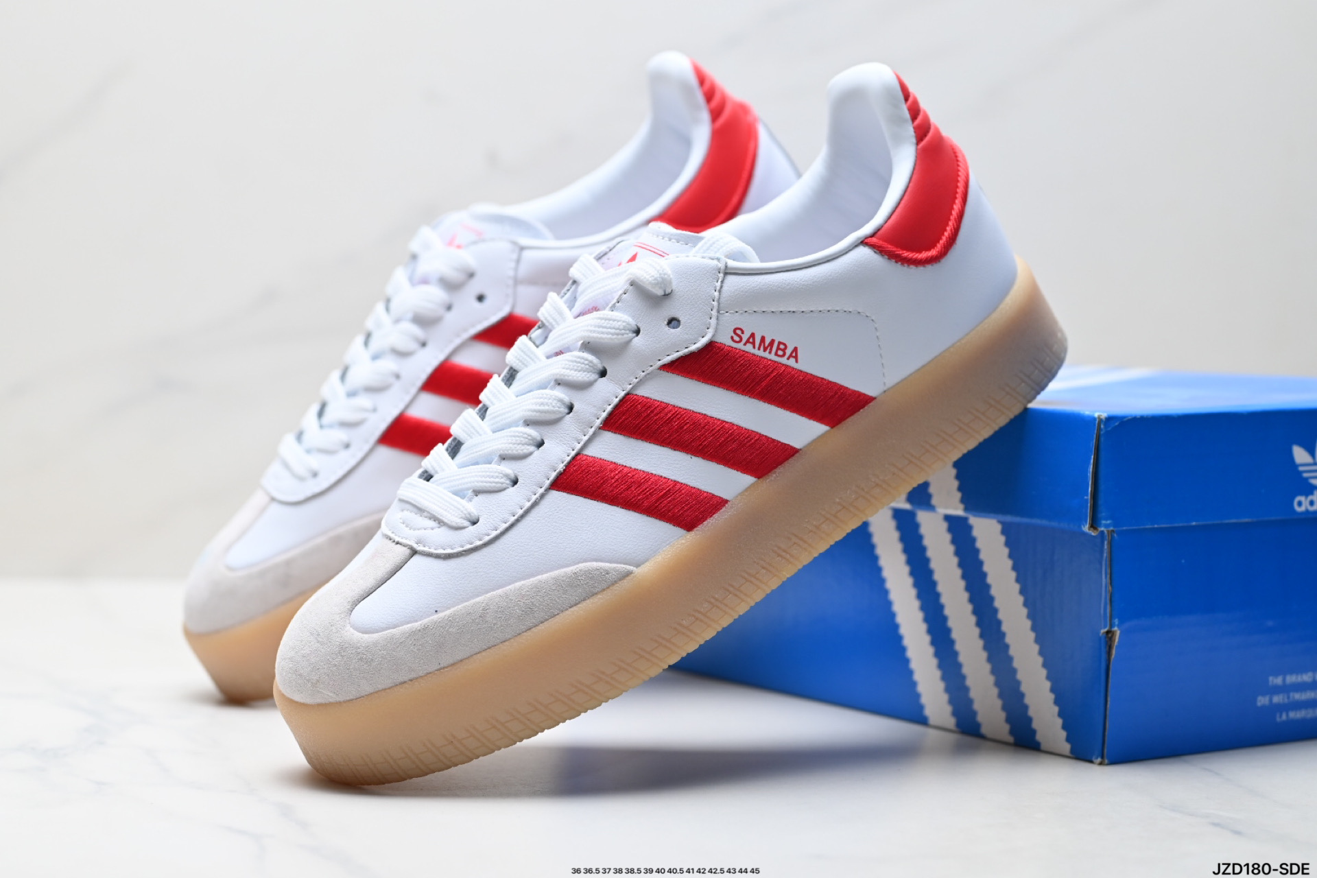 AdidOriginals Samba XLG 桑巴舞系列 阿迪达斯 三叶草 绅士德训足球风百搭低帮休闲运动板鞋 ID1104