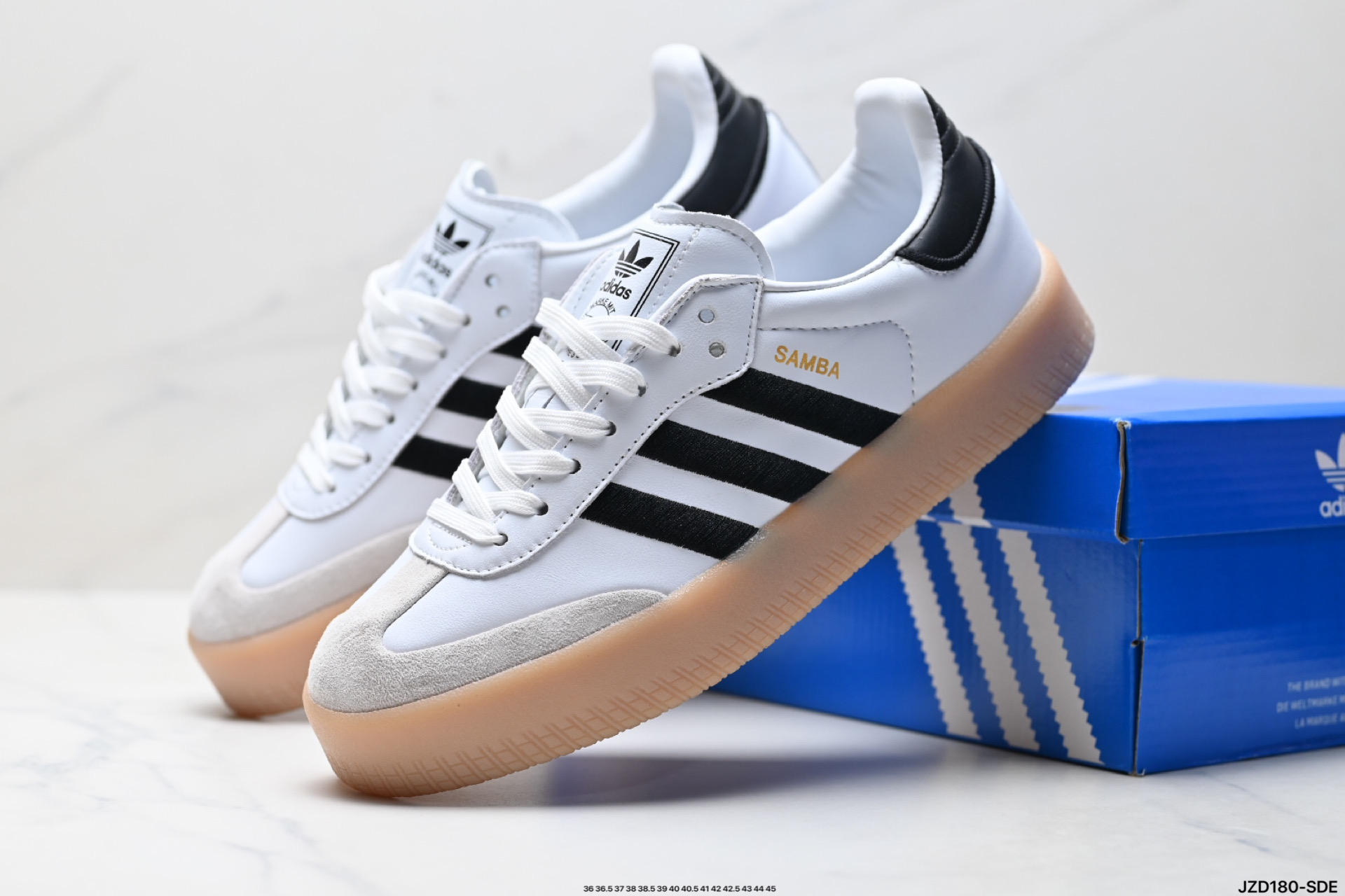 AdidOriginals Samba XLG 桑巴舞系列 阿迪达斯 三叶草 绅士德训足球风百搭低帮休闲运动板鞋 ID1104