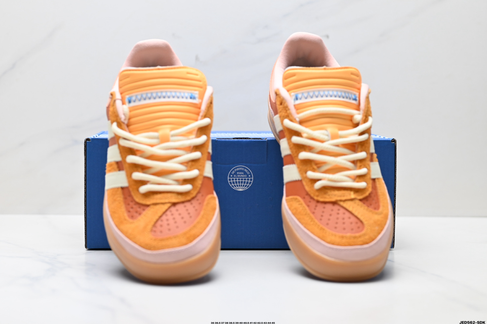 Bad Bunny x AdidOriginals Gazelle INdoor 三叶草休闲防滑耐磨低帮板鞋  JS5050