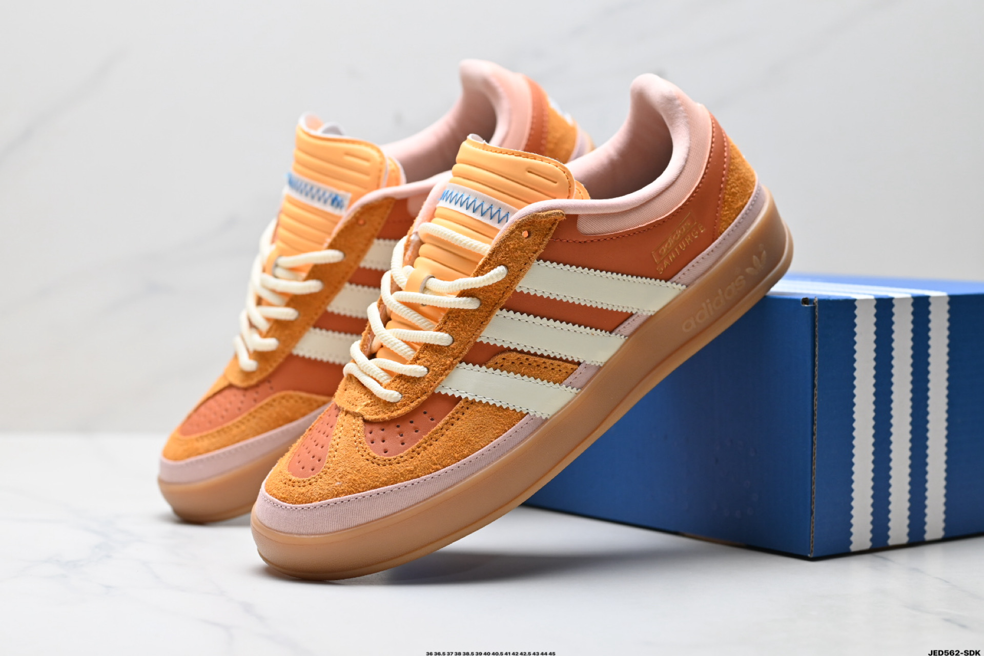 Bad Bunny x AdidOriginals Gazelle INdoor 三叶草休闲防滑耐磨低帮板鞋  JS5050