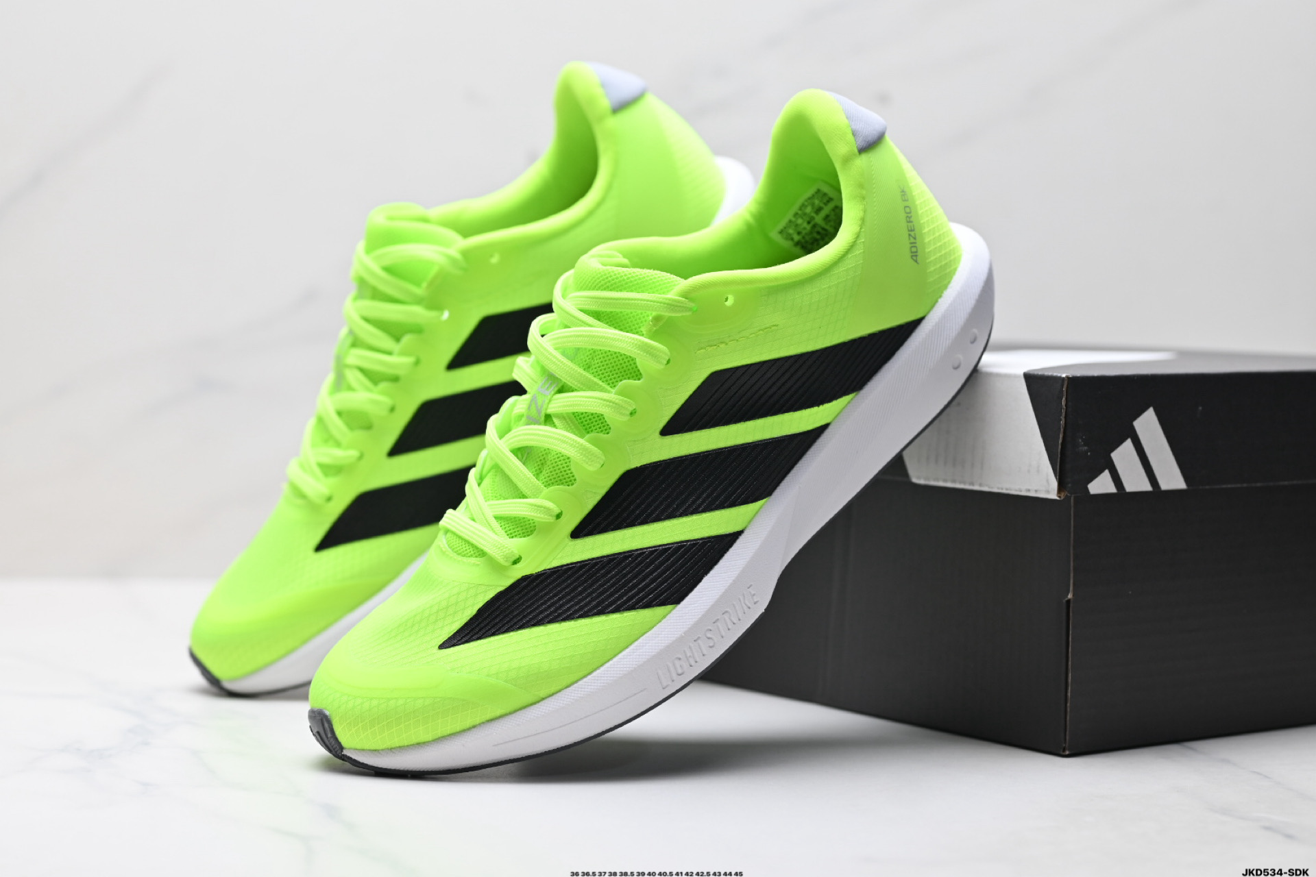 AdidADIZEROBK 马拉松飞线贾卡轻质透气休闲运动跑步鞋 JP6545