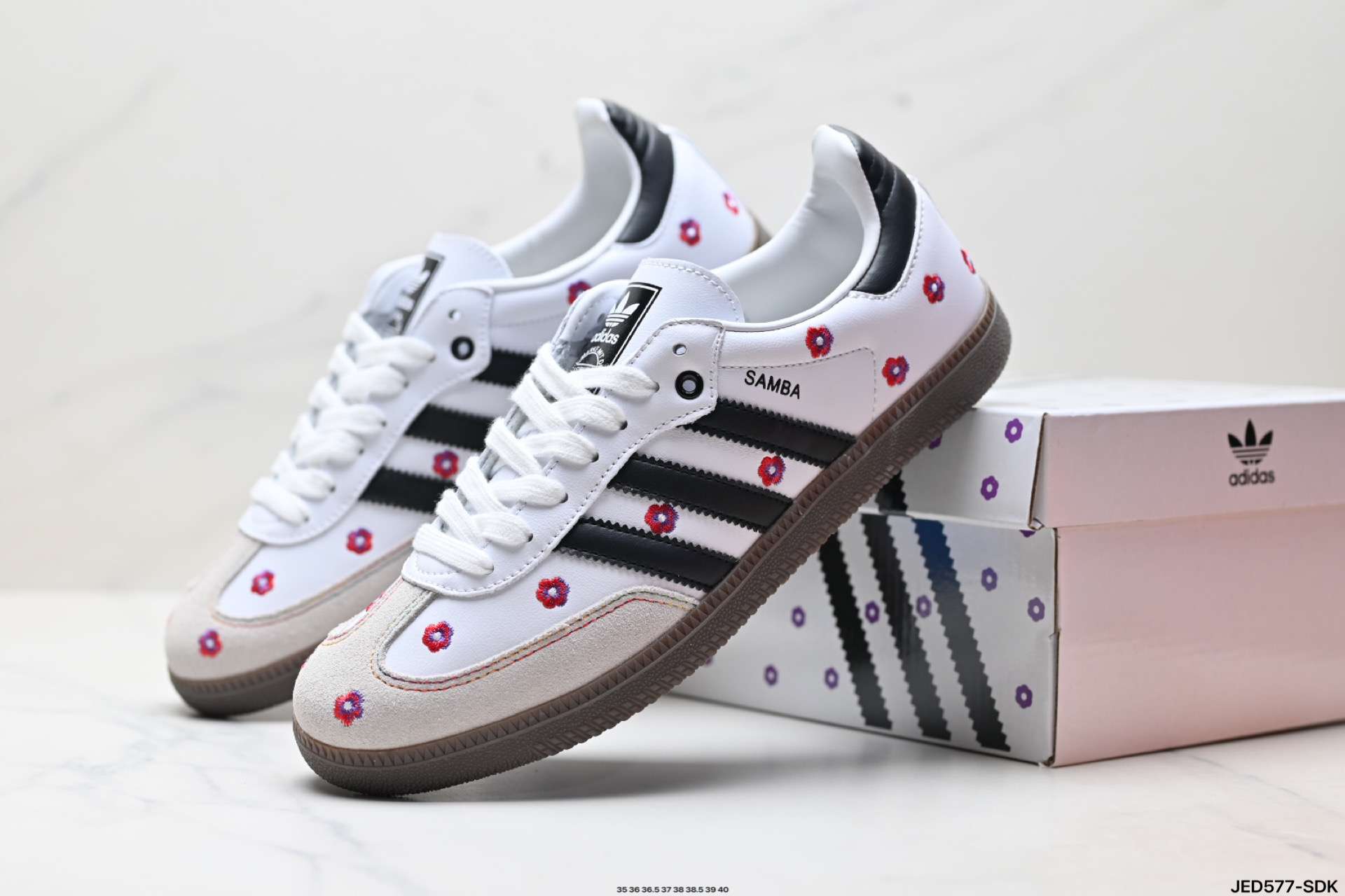 AdidOriginals Samba OG ‘DIY’桑巴舞系列 阿迪达斯 三叶草绅士德训足球风百搭低帮休闲运动板鞋  lF4391