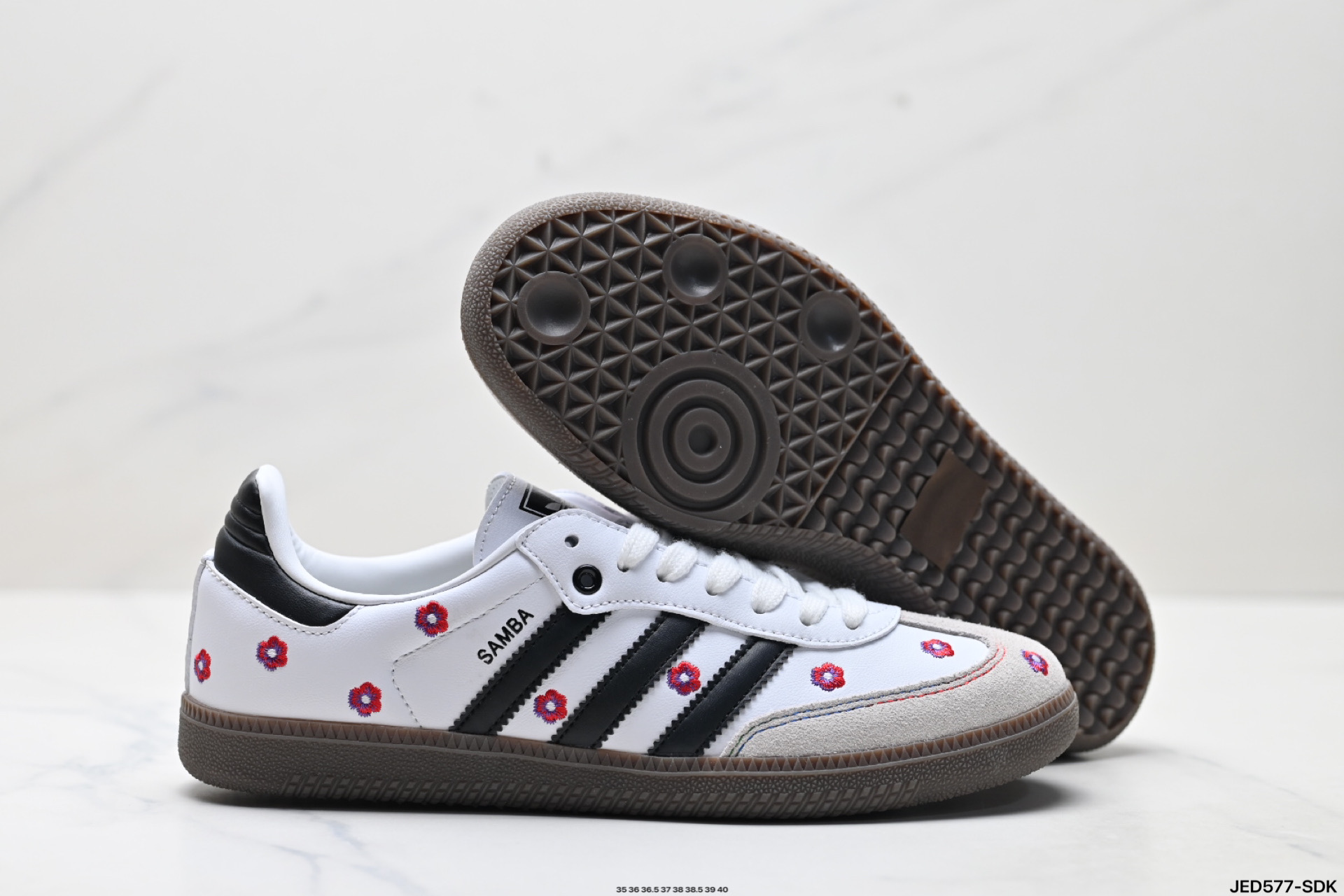 AdidOriginals Samba OG ‘DIY’桑巴舞系列 阿迪达斯 三叶草绅士德训足球风百搭低帮休闲运动板鞋  lF4391