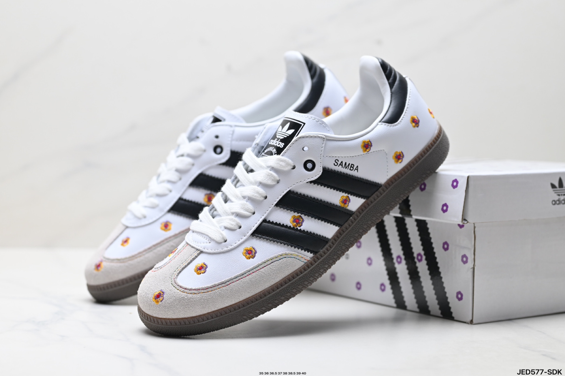 AdidOriginals Samba OG ‘DIY’桑巴舞系列 阿迪达斯 三叶草绅士德训足球风百搭低帮休闲运动板鞋  lF4391