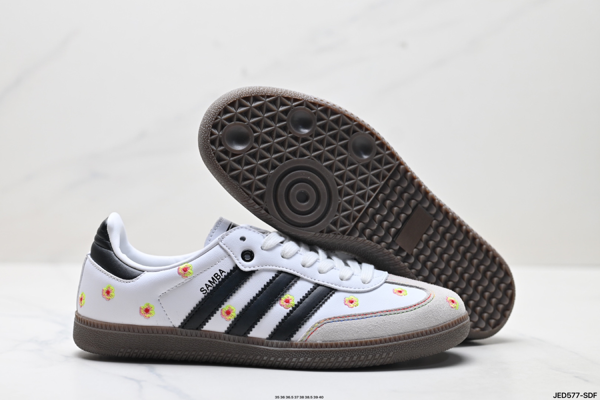 AdidOriginals Samba OG ‘DIY’桑巴舞系列 阿迪达斯 三叶草绅士德训足球风百搭低帮休闲运动板鞋  lF4396