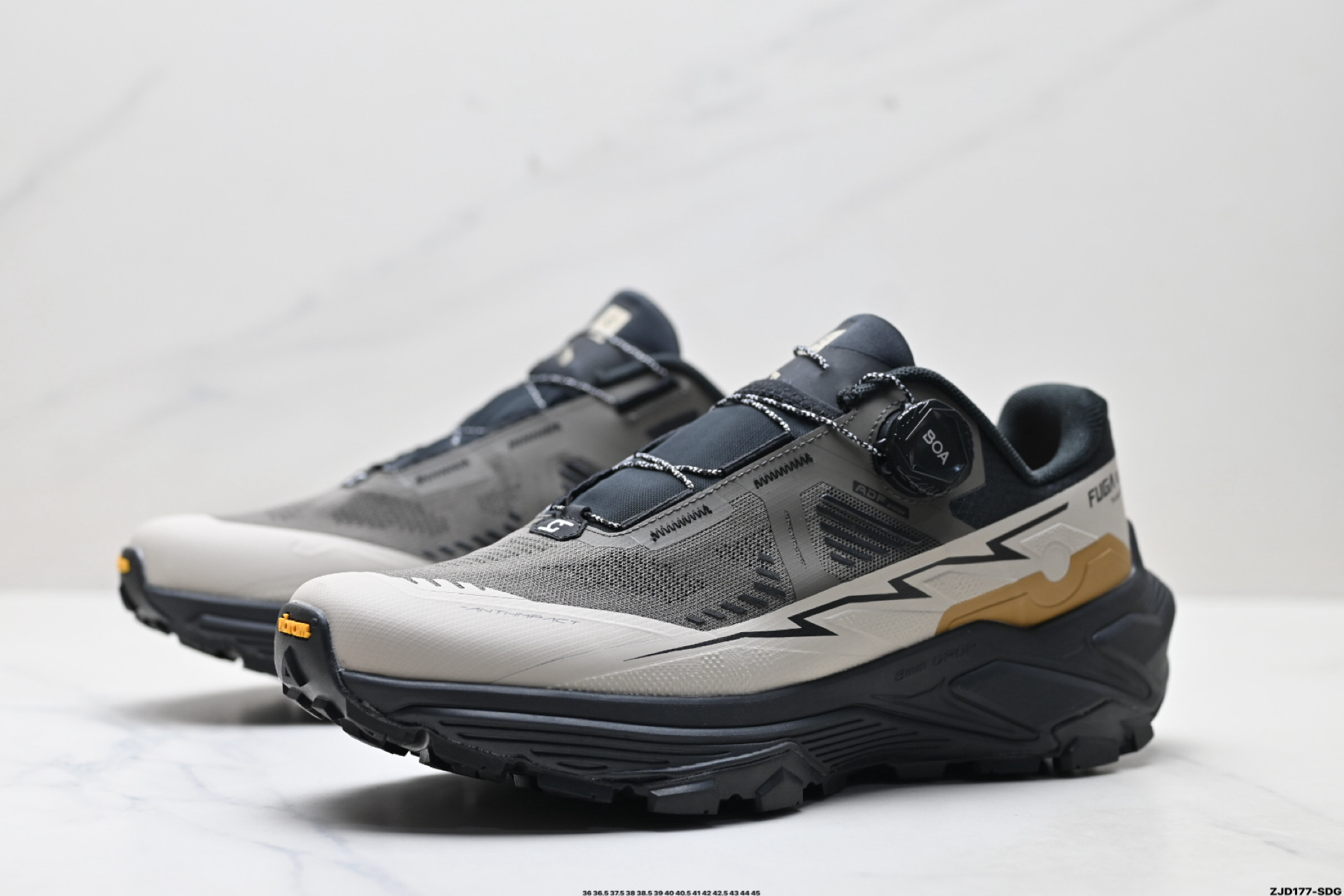 凯乐石 KAILFUGA EX3 BOA 厚底缓冲徒步跑山网布TPU减震防滑透气包裹性抗冲击轻便回弹 低帮 KS241