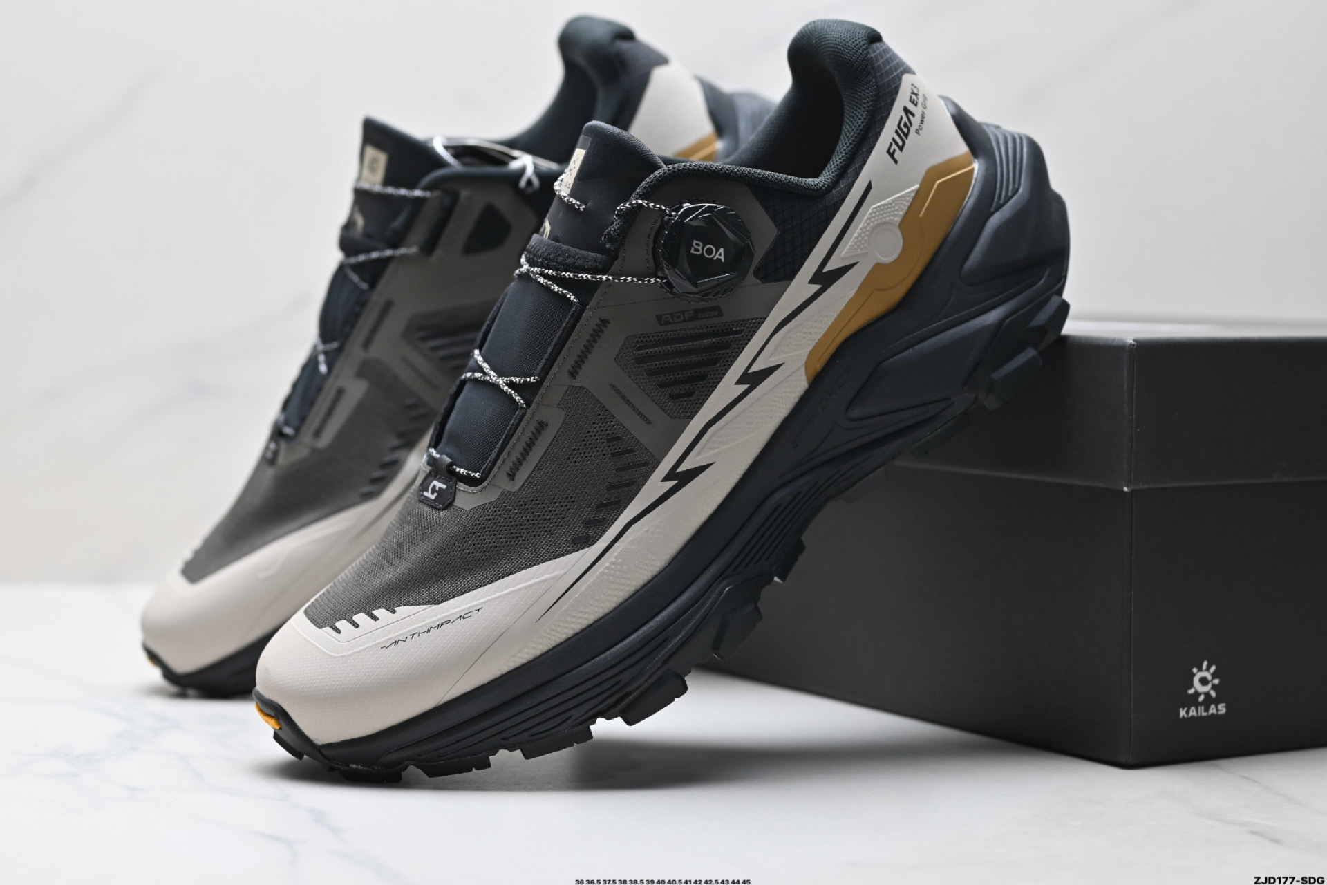 凯乐石 KAILFUGA EX3 BOA 厚底缓冲徒步跑山网布TPU减震防滑透气包裹性抗冲击轻便回弹 低帮 KS241