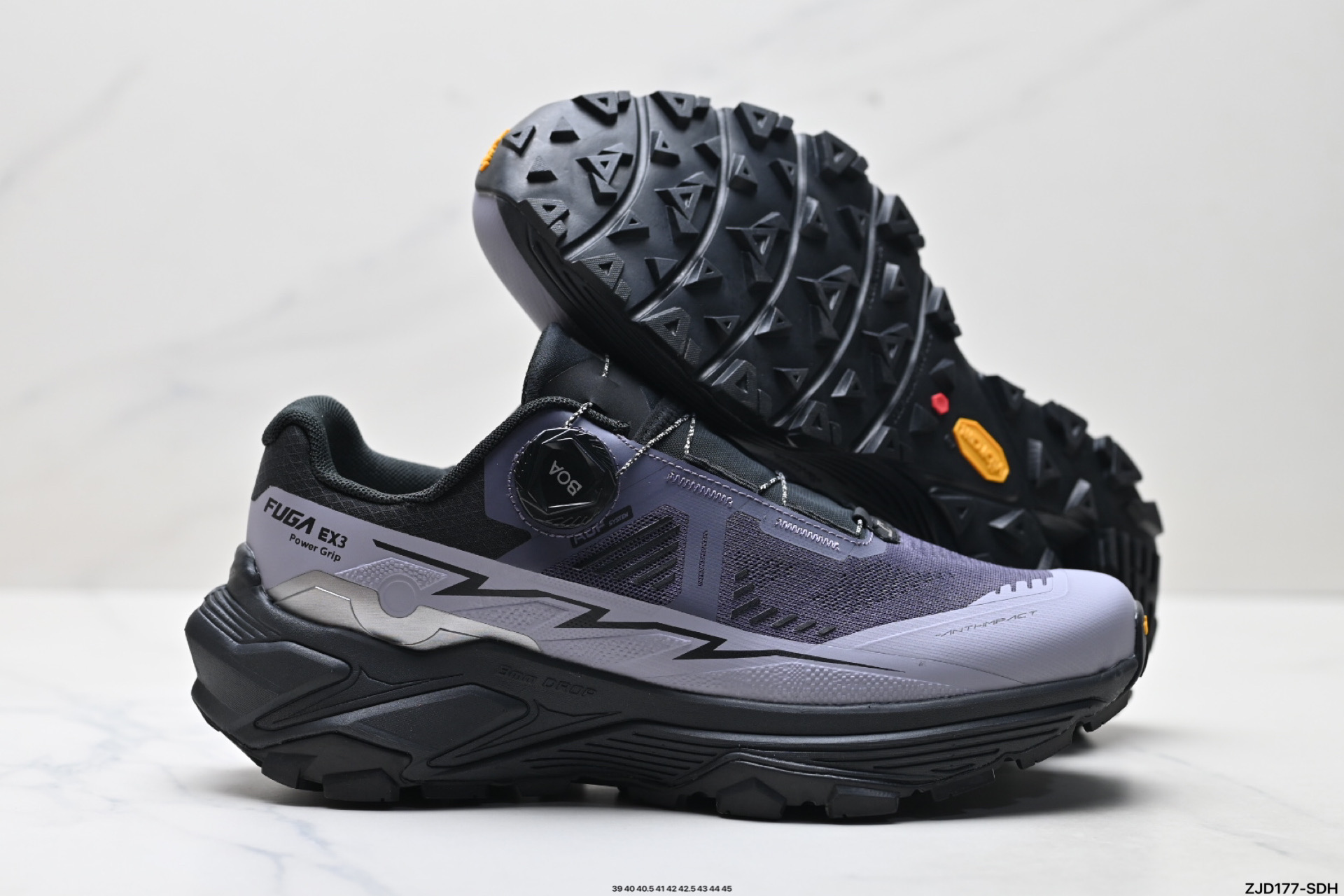 凯乐石 KAILFUGA EX3 BOA 厚底缓冲徒步跑山网布TPU减震防滑透气包裹性抗冲击轻便回弹  KS251