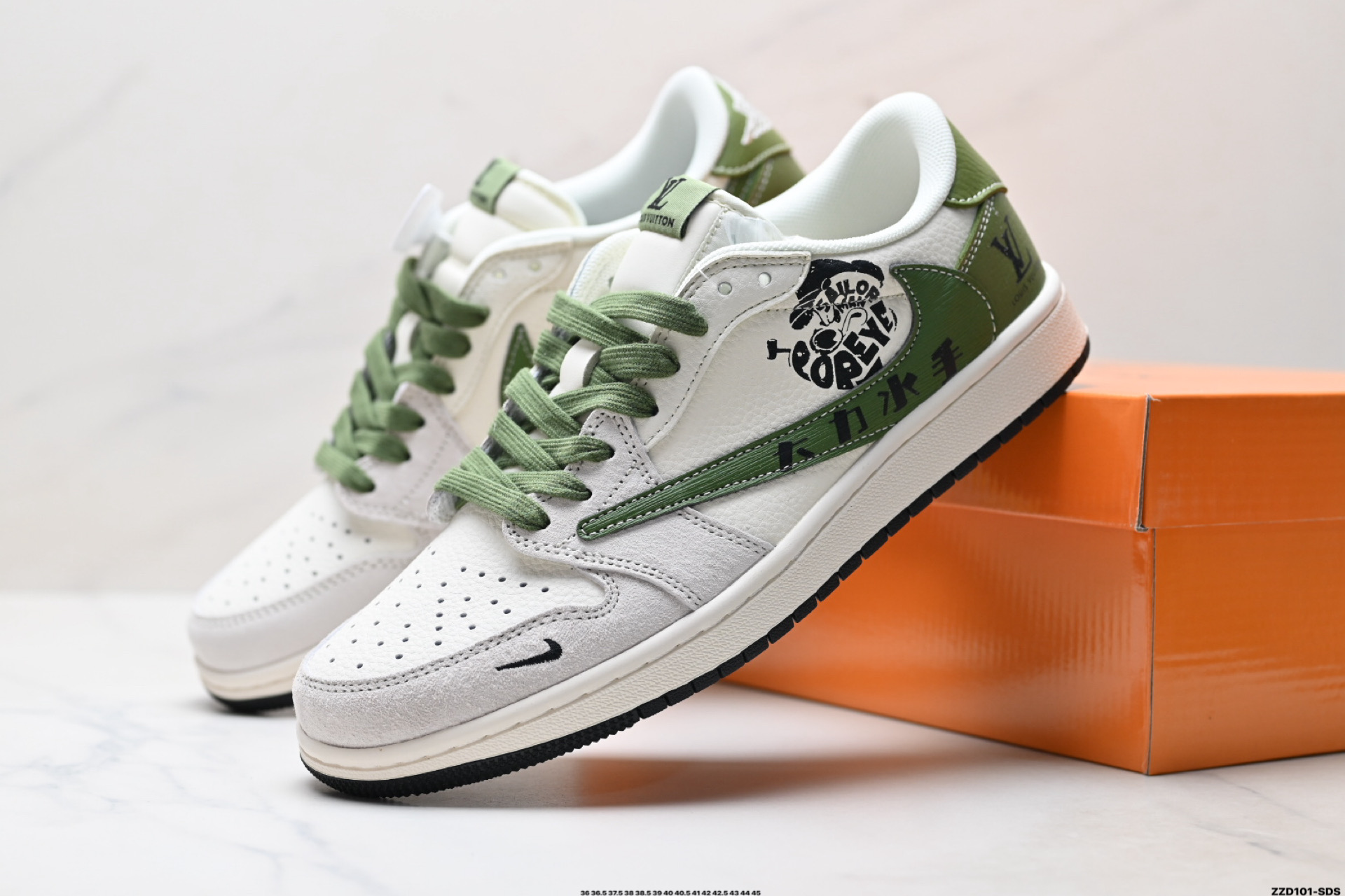 Nike Air Jordan 1 x Travis Scott AJ1倒勾 乔一倒钩 ‘DIY’定制 耐克 低帮文化篮球鞋  HS8068-062