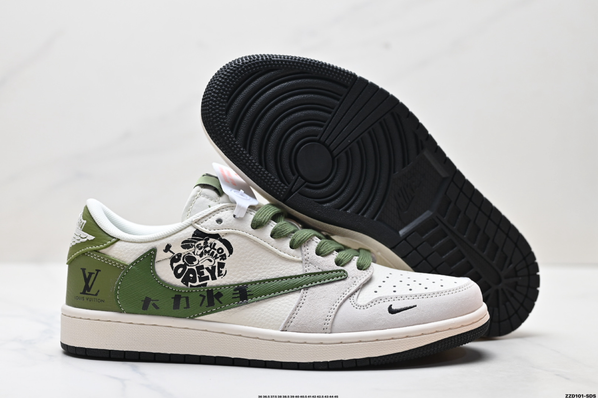 Nike Air Jordan 1 x Travis Scott AJ1倒勾 乔一倒钩 ‘DIY’定制 耐克 低帮文化篮球鞋  HS8068-062