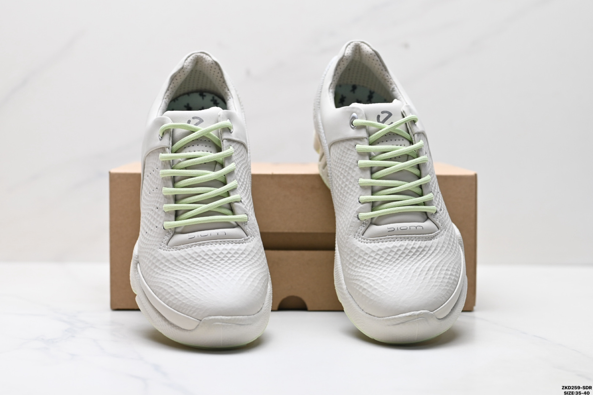 Ecco爱步 BIOM C-TRAIL系列 牛皮 圆头厚底系带 低帮 徒步鞋 803393-612