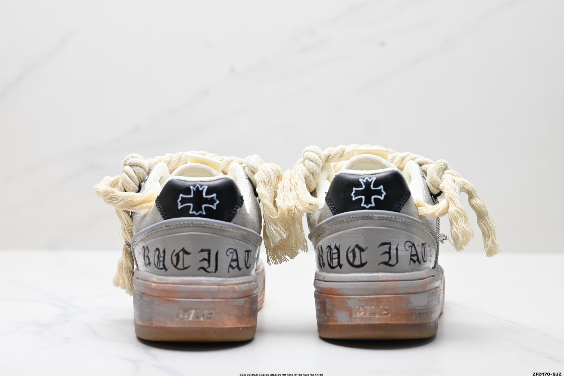 MLB Chunky Liner PU ‘DIY定制’ 简约时尚 百搭 包裹性保暖防滑防水减震 低帮 板鞋 3ASXCA12N