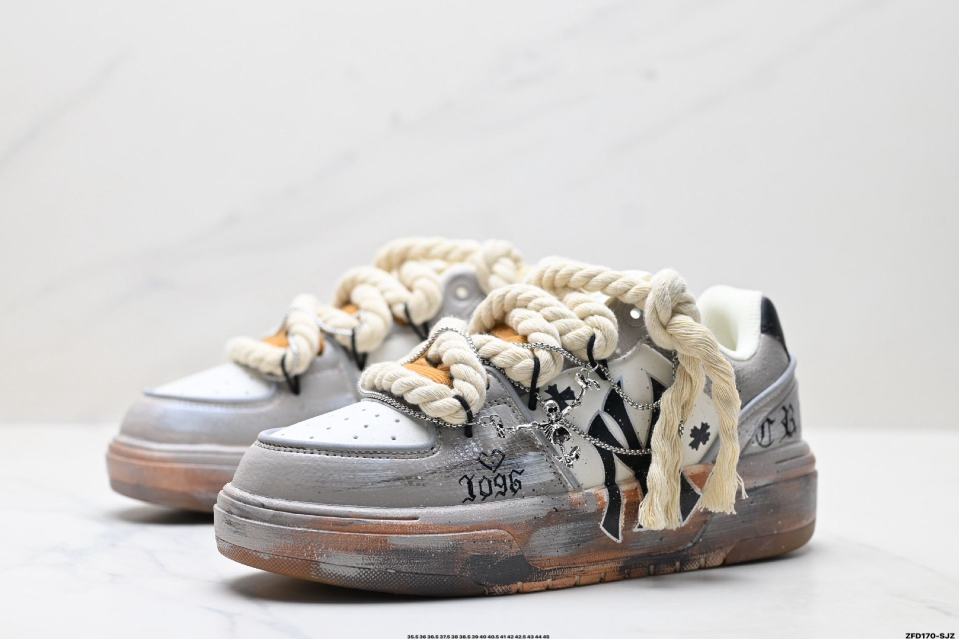 MLB Chunky Liner PU ‘DIY定制’ 简约时尚 百搭 包裹性保暖防滑防水减震 低帮 板鞋 3ASXCA12N