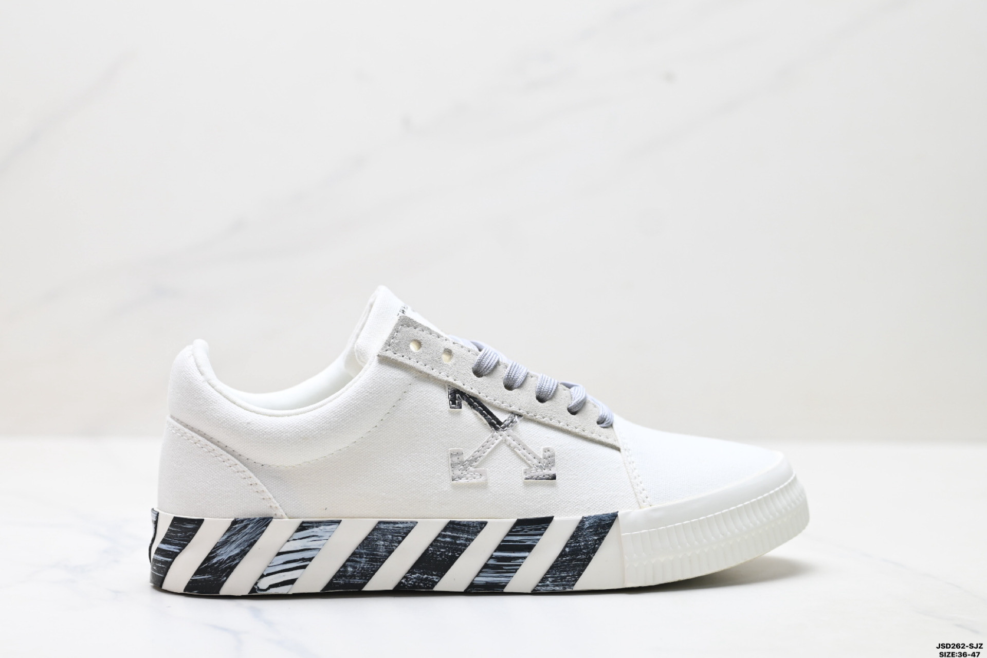 220 OFF-WHITE Vulcanized Striped Low Top 潮流 低帮时尚板鞋