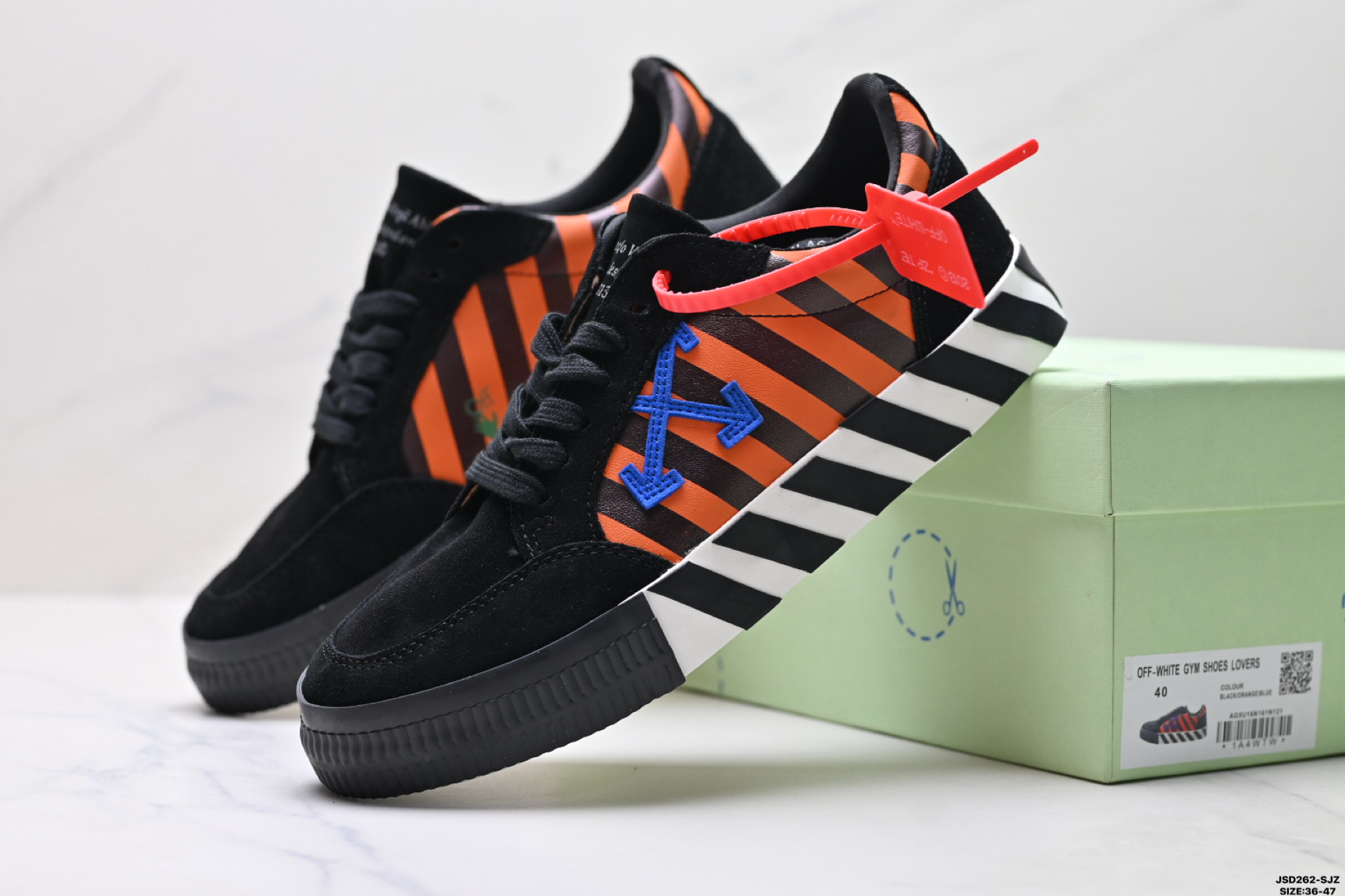 220 OFF-WHITE Vulcanized Striped Low Top 潮流 低帮时尚板鞋