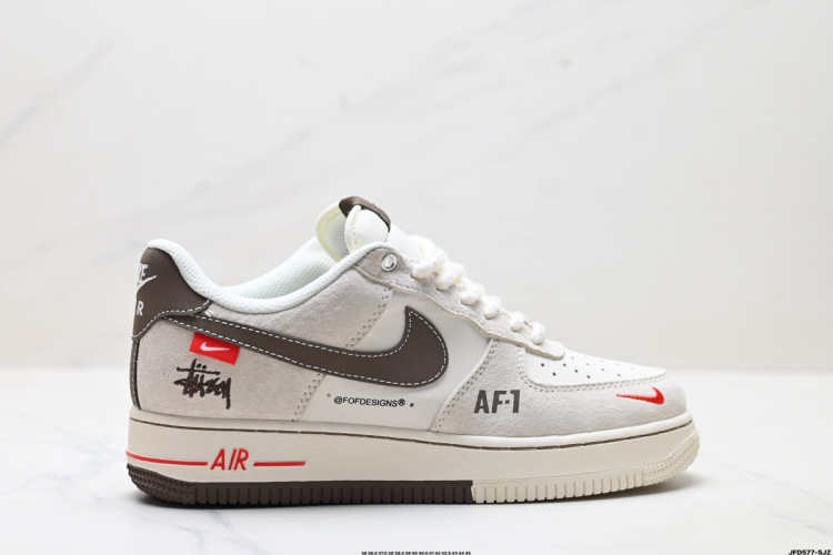 Nike Air Force 1 '07 Low-Top Sneaker - Stussy Collaboration, Premium Comfort 1 Nike Air Force 1 ’07 Low-Top Sneaker – Stussy Collaboration, Premium Comfort