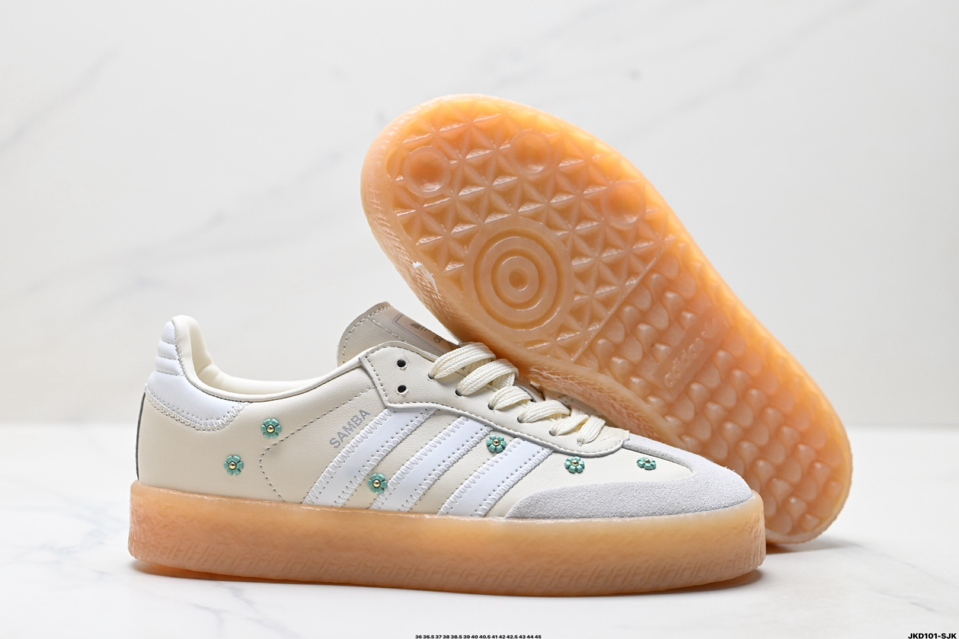Adidas Originals Samba XLG 桑巴舞系列阿迪达斯 三叶草 绅士德训足球风百搭低帮休闲运动板鞋 JS3953