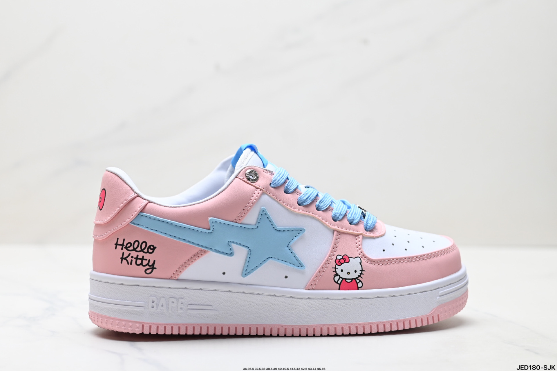 A Bathing Ape STA Hello Kitty: Zapatillas Casuales de Cuero en Color Pastel 5 i1755102246365 9604 0 0