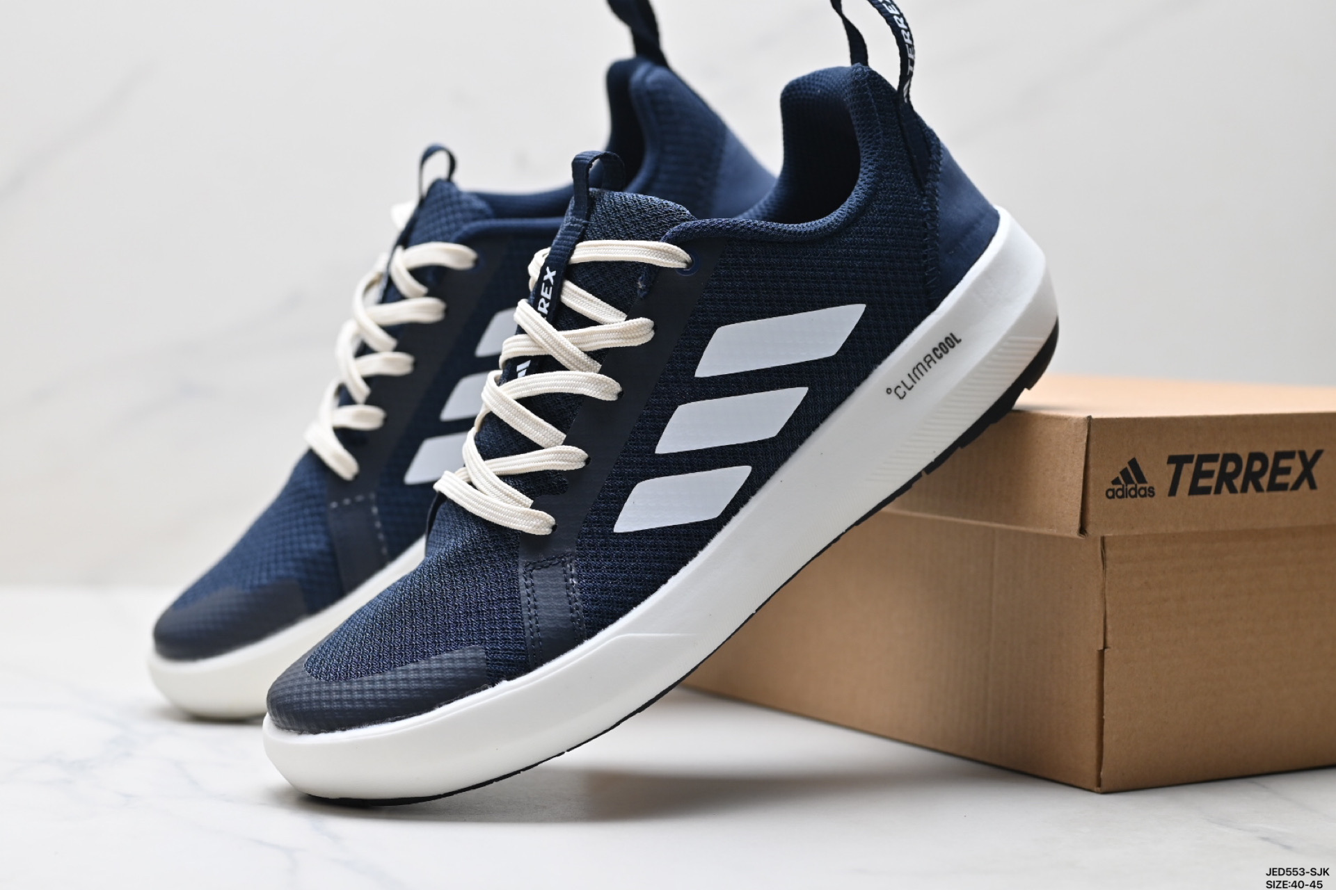 ADIDAS TERREX BOAT LACE CLIMACOOL系列 阿迪达斯 织物 耐磨透气 低帮 公路跑步鞋 JI3499