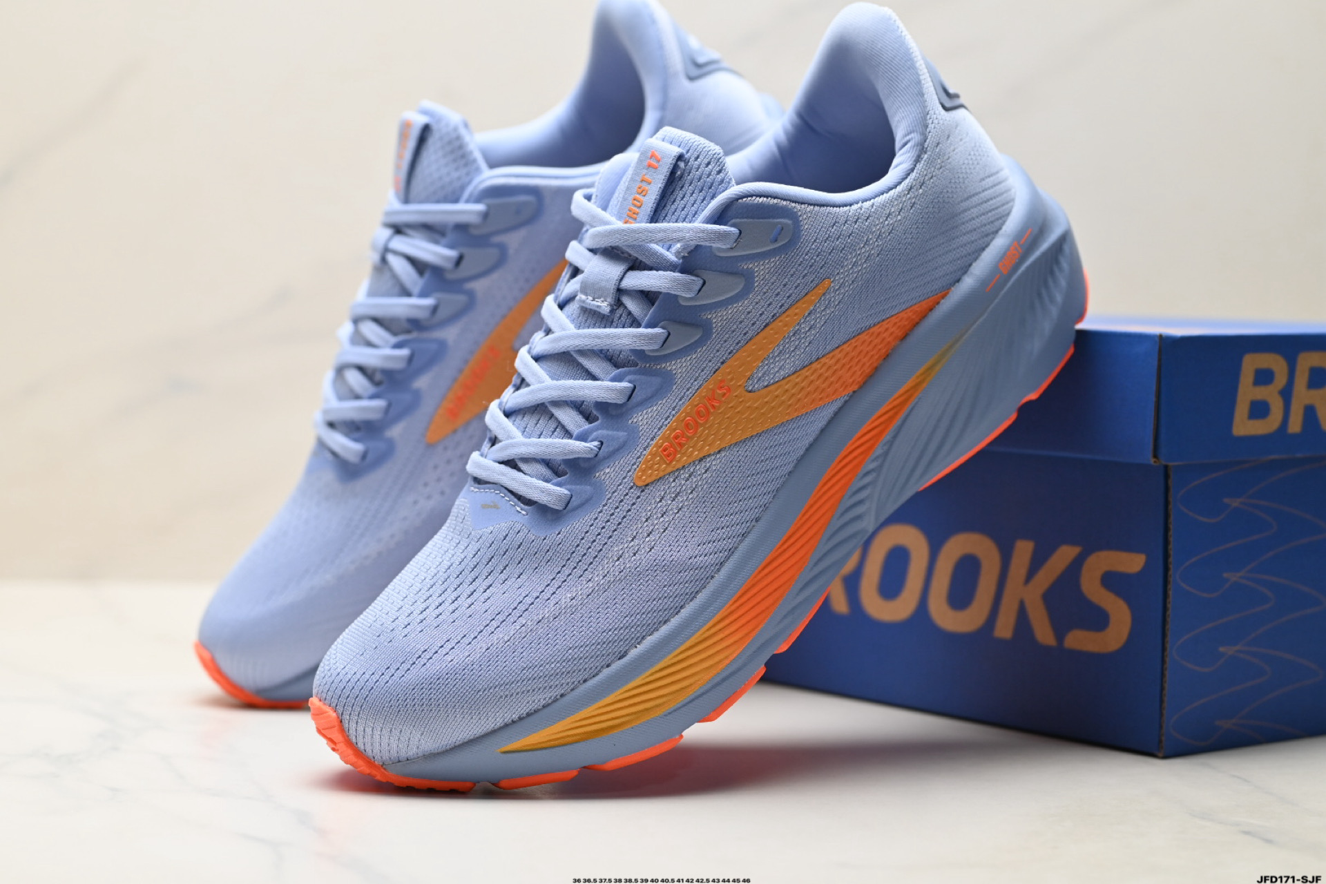 Brooks布鲁克斯 Ghost 17 网面时尚 网布耐磨透气 低帮 休闲跑步鞋 110442 1D 020