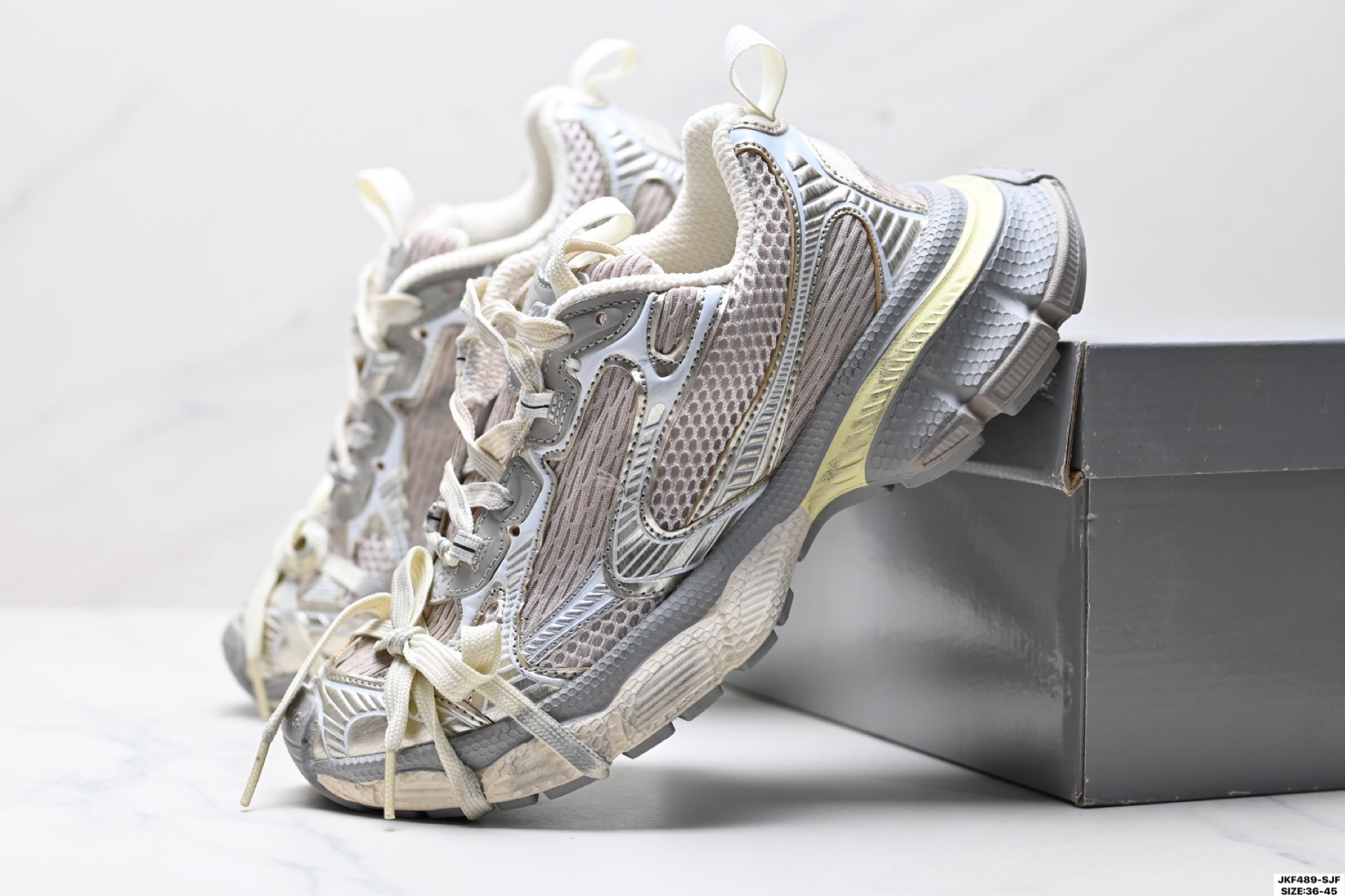 真标✅Balenciaga 巴黎世家 Phantom Sneaker 复古老爹鞋 巴黎世家3XL 官方全套配件鞋盒 鞋带 防尘纸配套齐全 货号:734734 W3XL4 9191 ID:JKF489-SJF