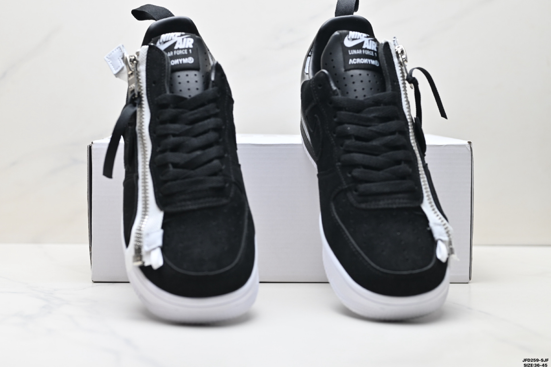 180 Acronym x Nike Lunar force 1 空军联名款 拉链 休闲 包裹性耐磨 低帮 板鞋 AJ6247-100