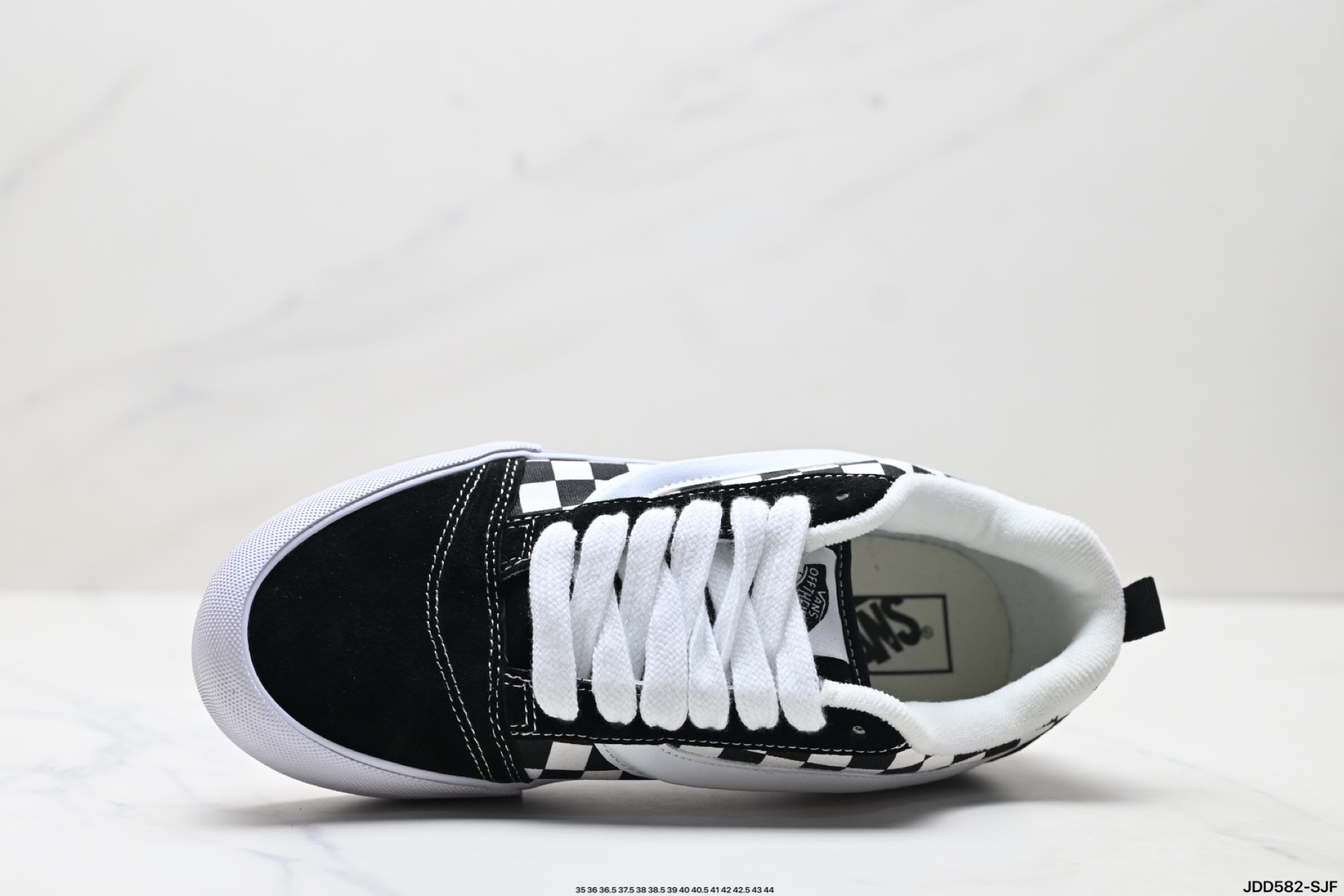 范斯Vans Knu-Skool 棋盘格 翻毛皮 耐磨 低帮 板鞋
