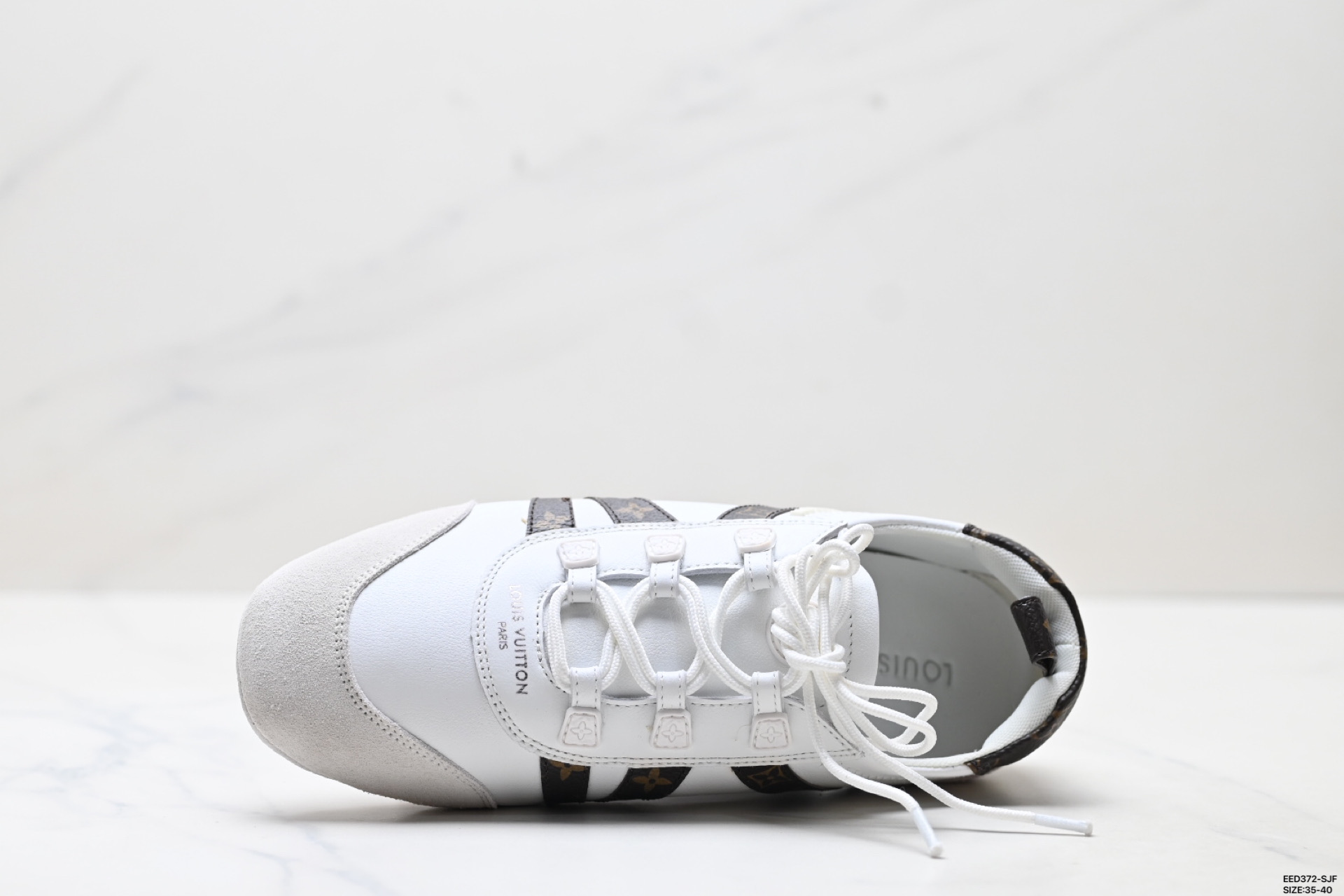 纯原LOUIS VUITTON Sneakerina 德训鞋 羊皮革 圆头系带 芭蕾风 薄底鞋 路易威登 低帮 生活休闲