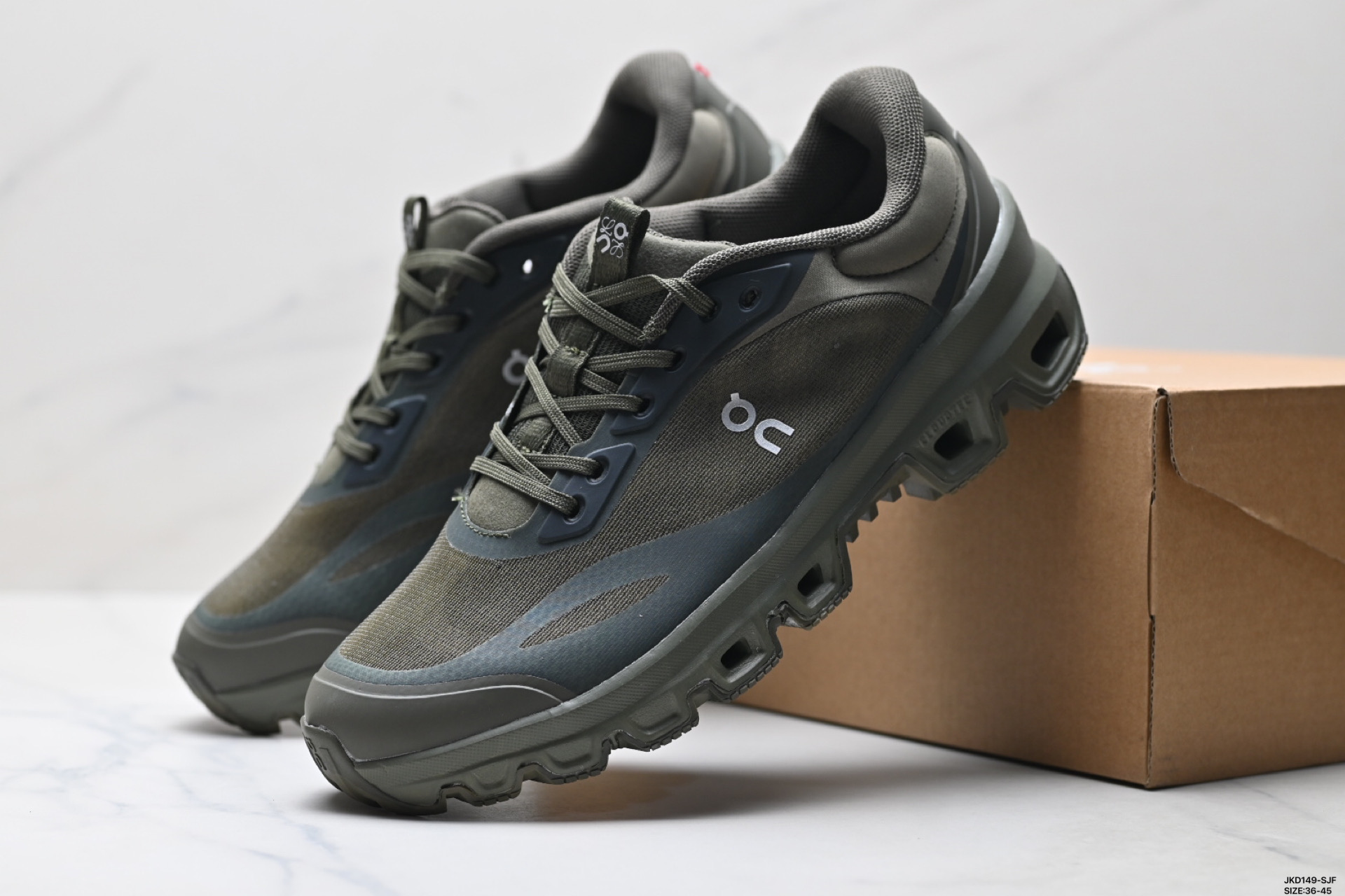 On昂跑 x LOEWE罗意威 Cloudventure 2.0 圆头系带 低帮休闲鞋