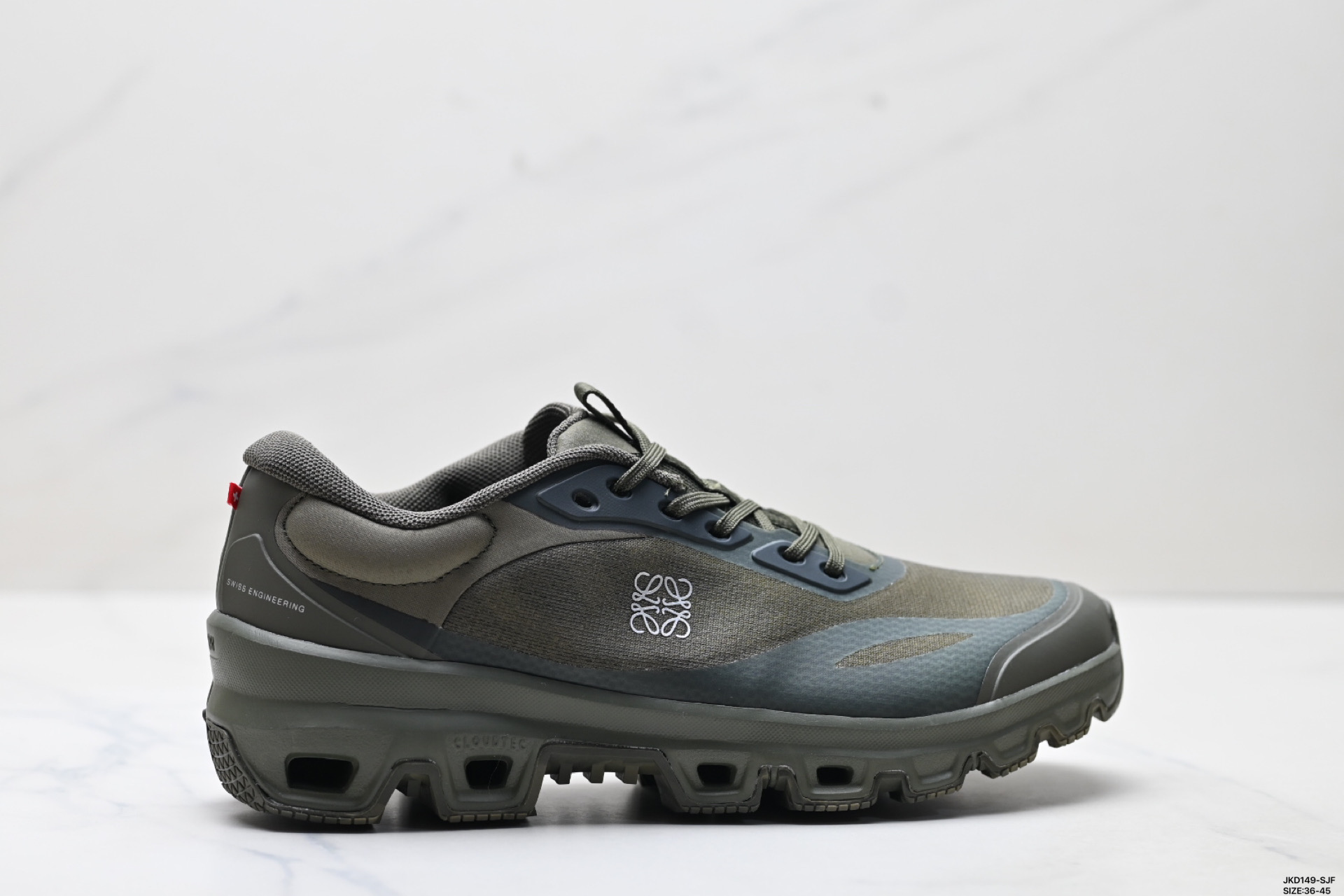 On昂跑 x LOEWE罗意威 Cloudventure 2.0 圆头系带 低帮休闲鞋